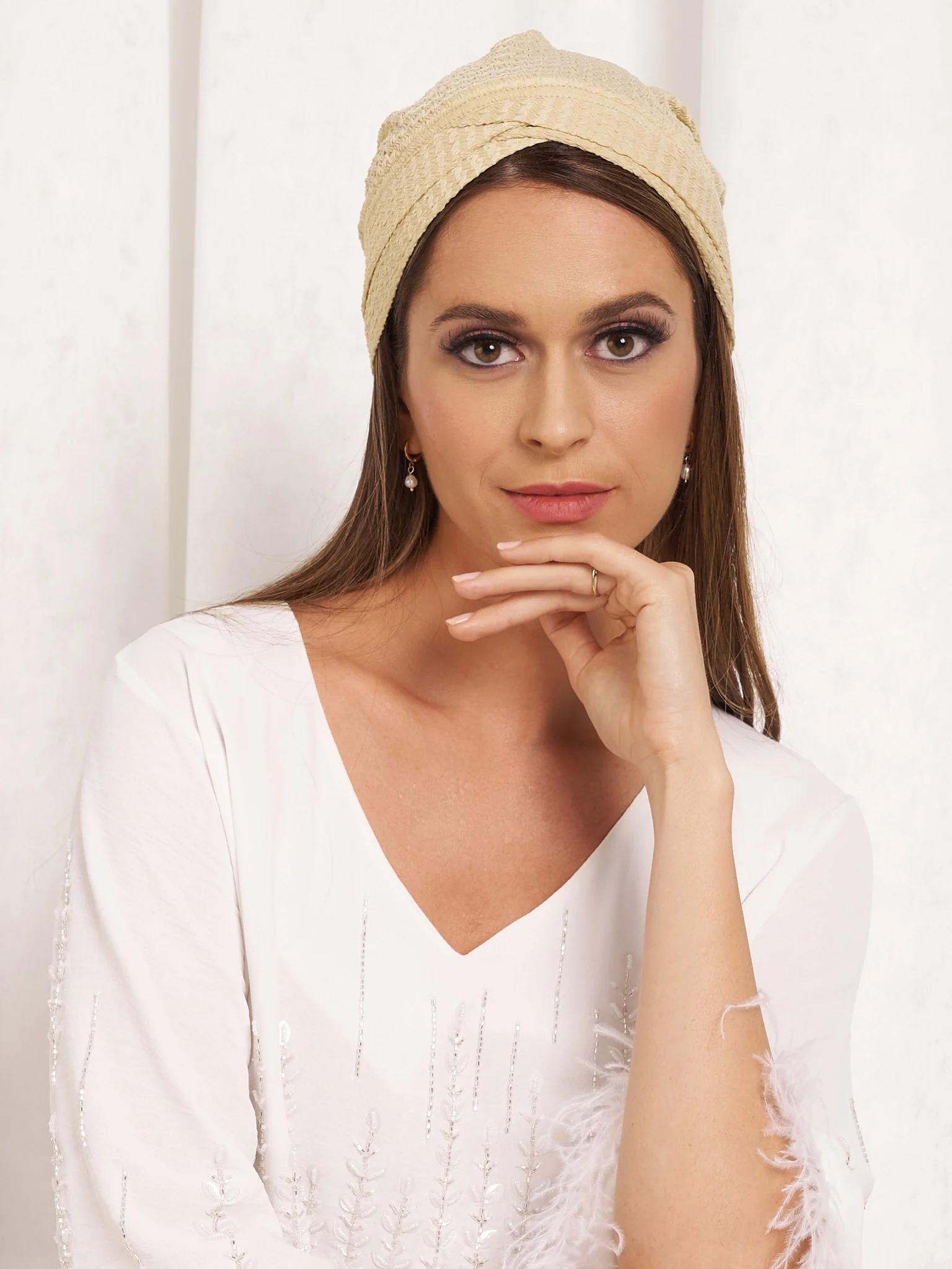 Jersey Crushed Pleated Turban - Image 5