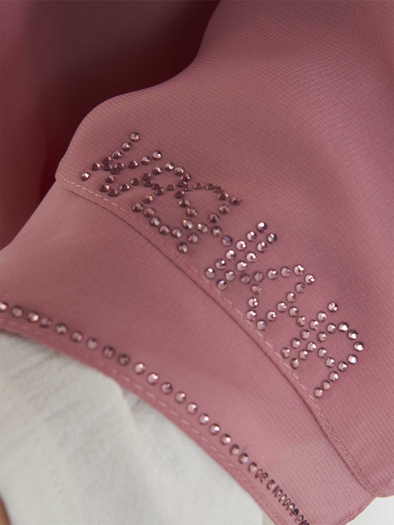 Soft Chiffon Scarf with Stone Line Border (KP11351L) - Image 15