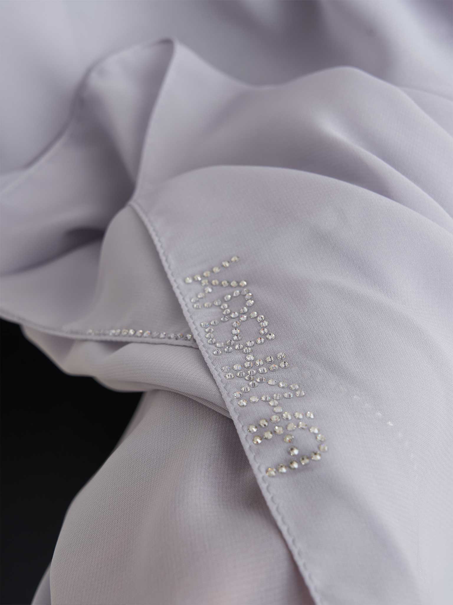 Soft Chiffon Scarf with Stone Line Border (KP11351L) - Image 24