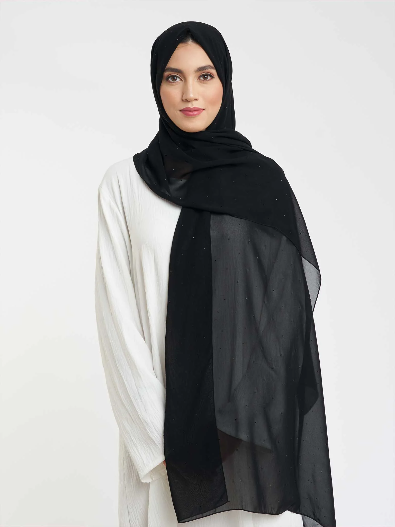 Elegant Sparkle Chiffon Hijab (KP17789L) - Image 13