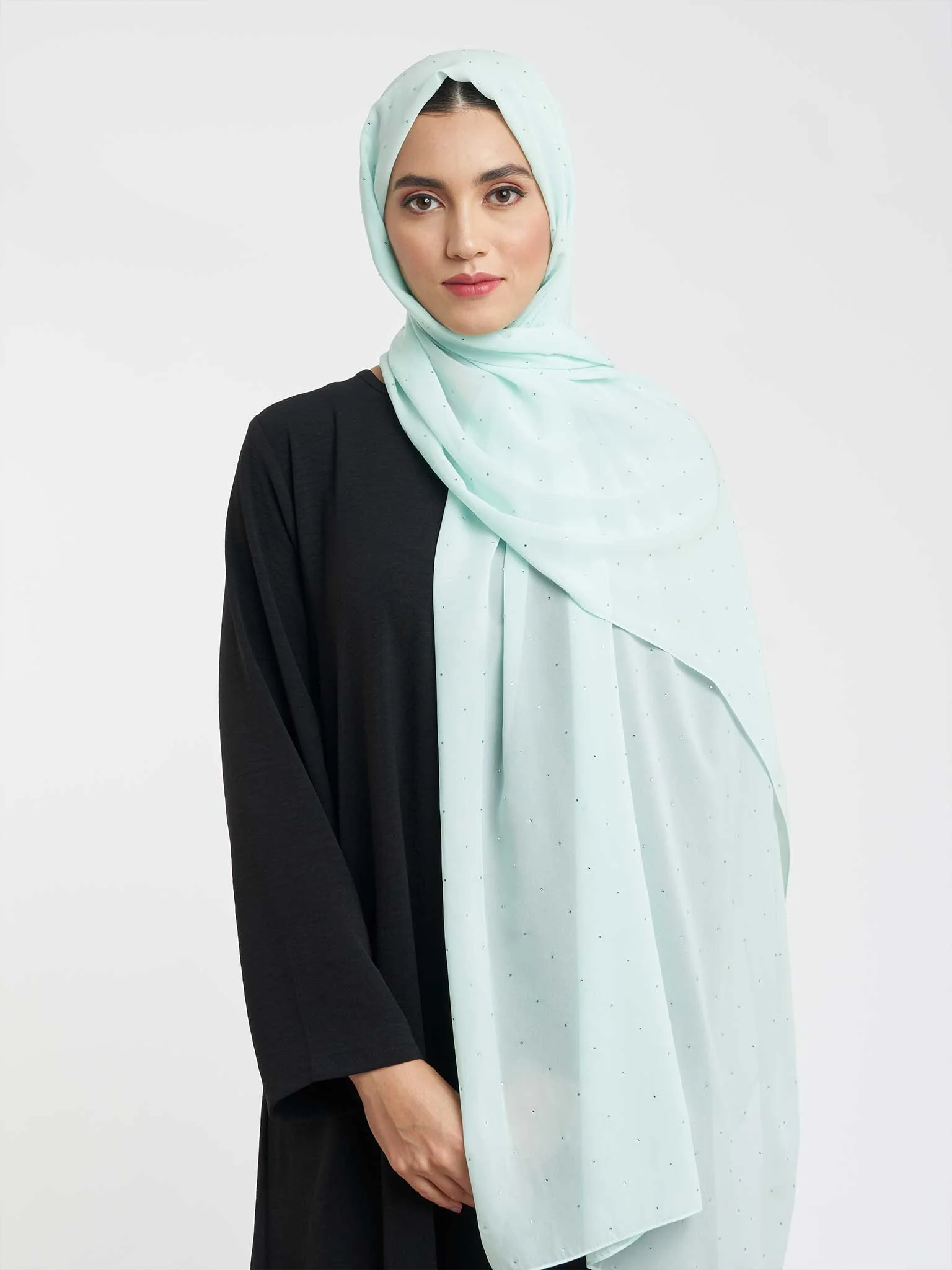 Elegant Sparkle Chiffon Hijab (KP17789L) - Image 4