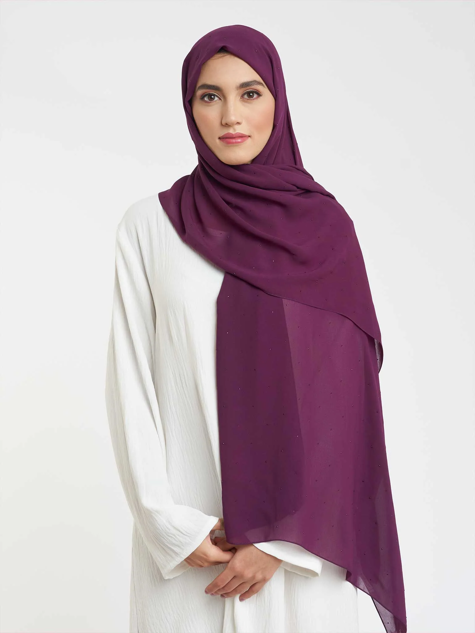 Elegant Sparkle Chiffon Hijab (KP17789L) - Image 7