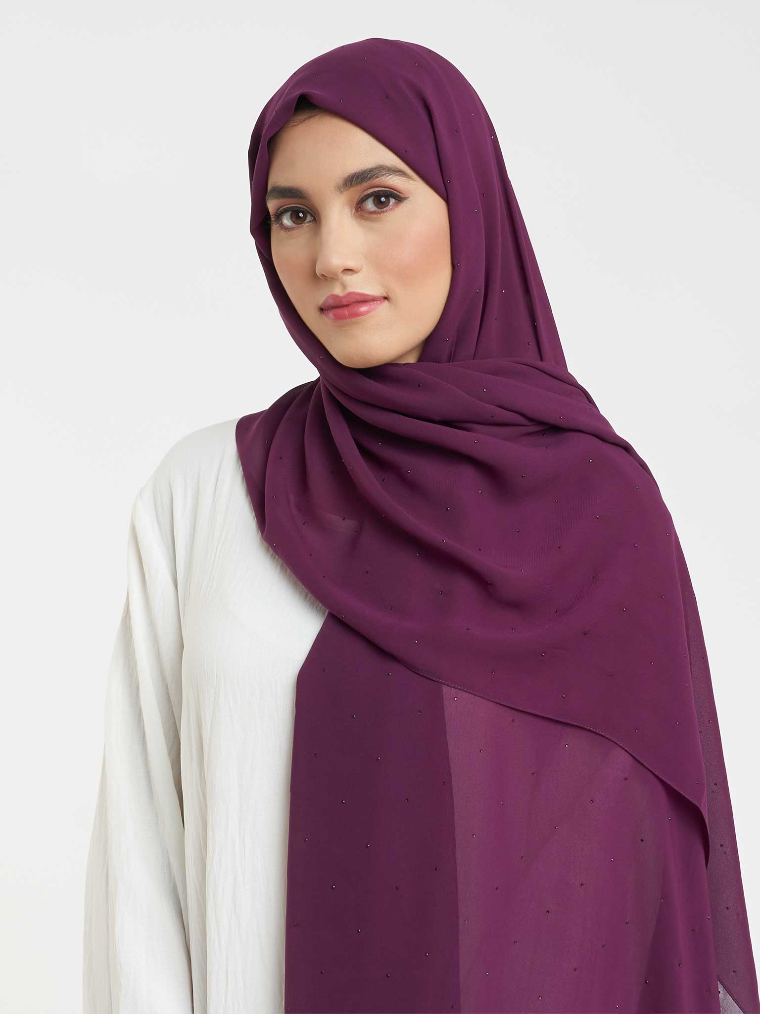 Elegant Sparkle Chiffon Hijab (KP17789L) - Image 9