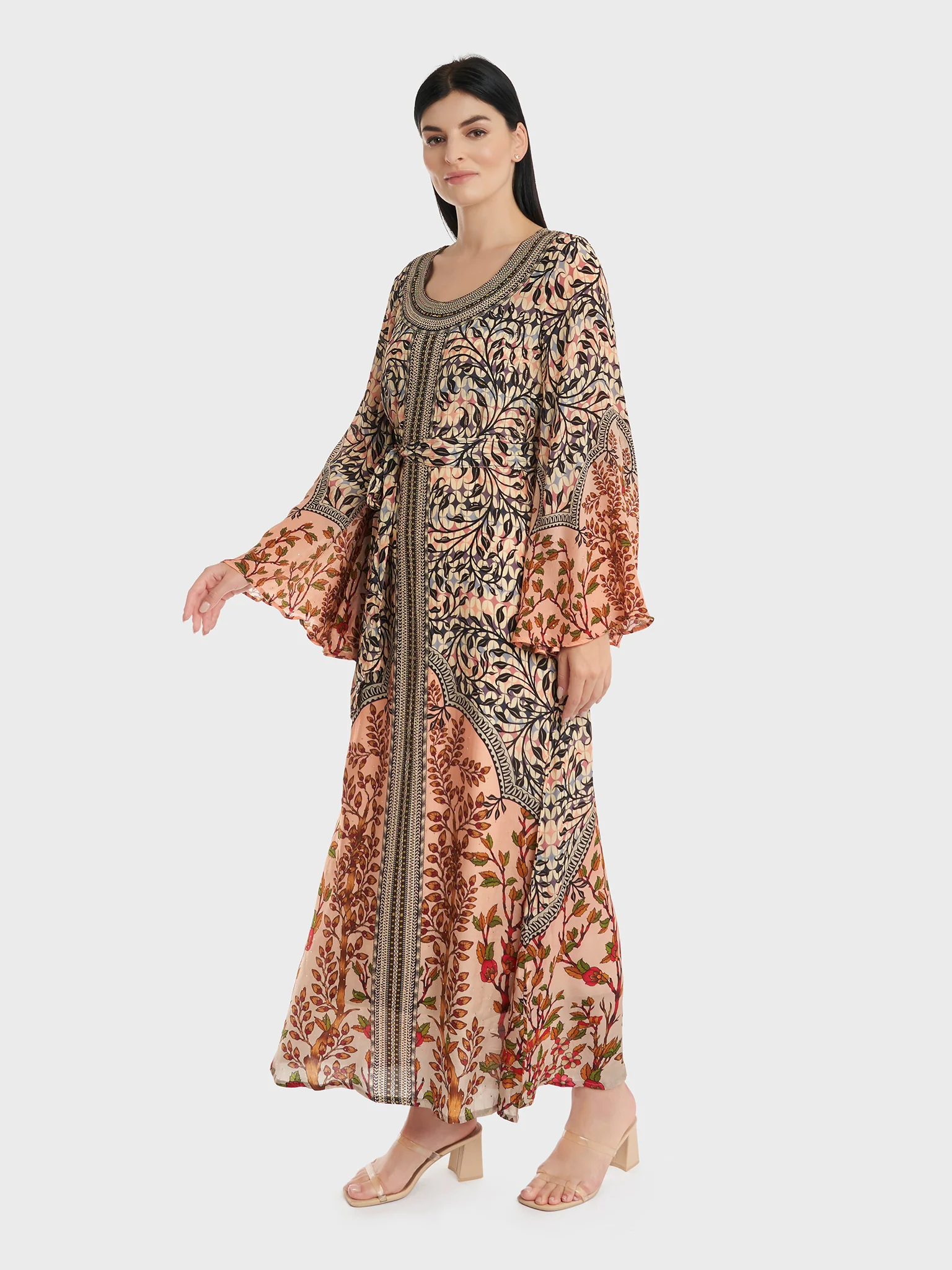 Placement Digital Neck & Panel Handwork with Stone (AM312) - Image 3