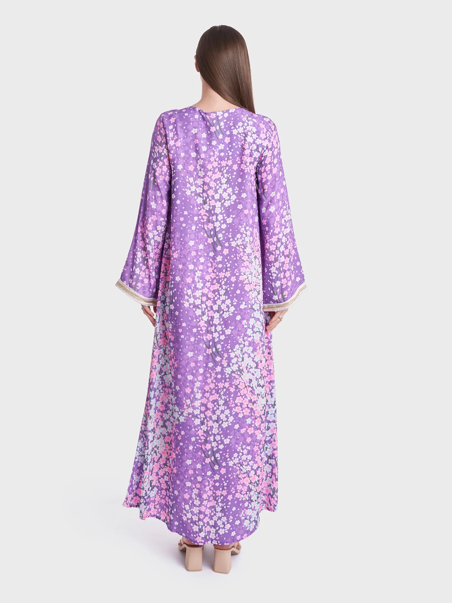 Floral Print Rayon Jalabiya (VG2719) - Image 4