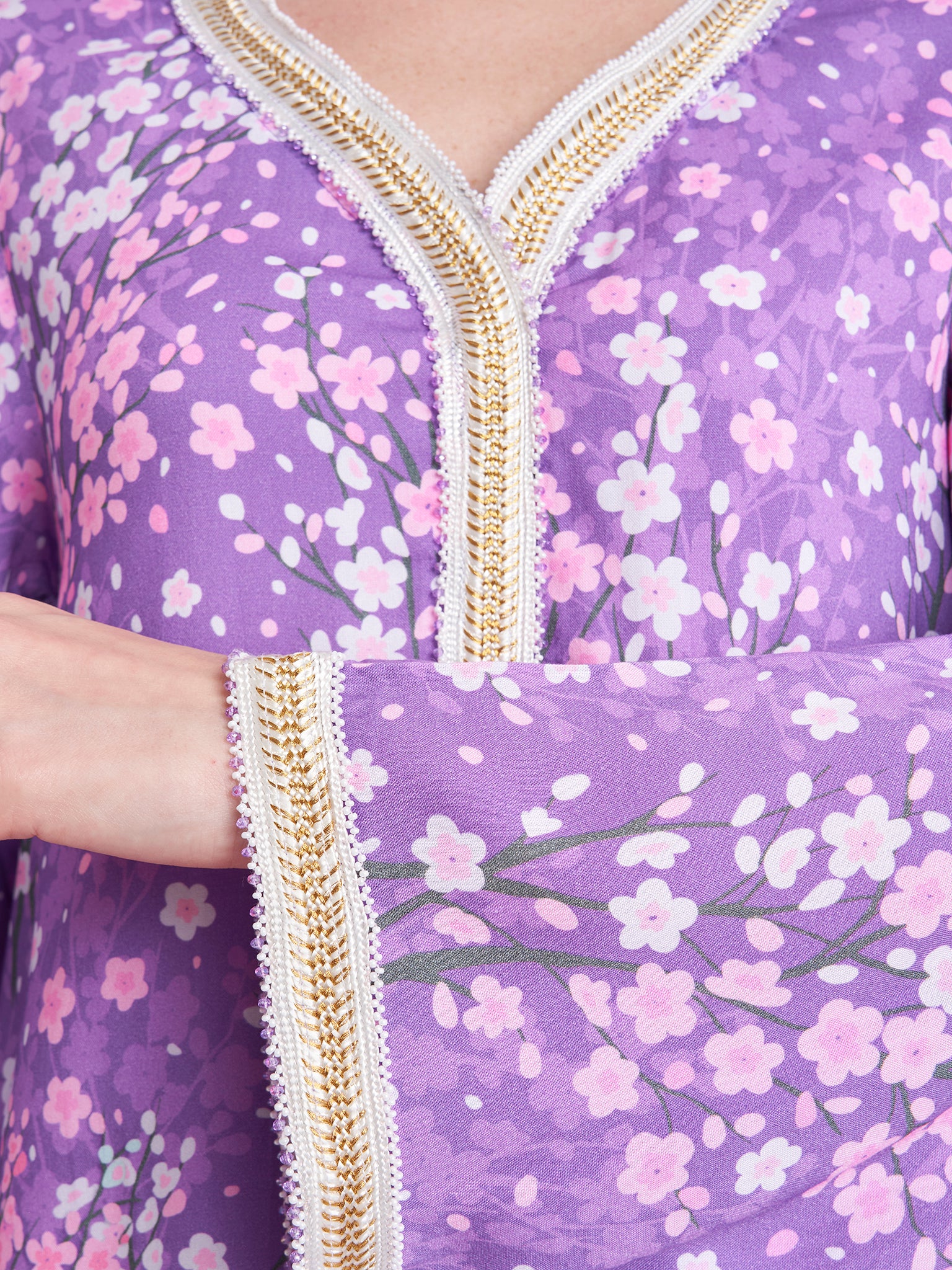 Floral Print Rayon Jalabiya (VG2719) - Image 5