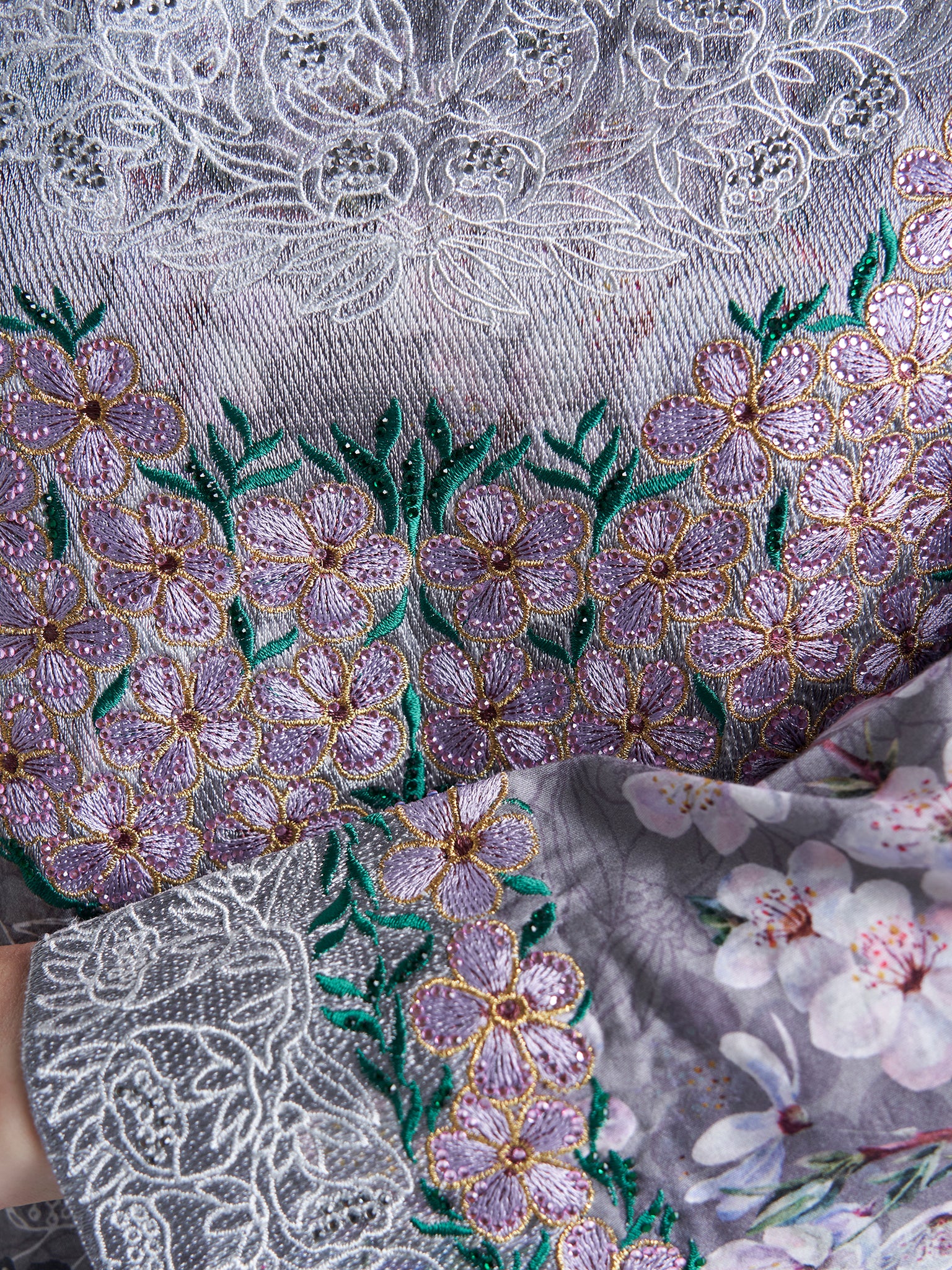 Cotton Satin Floral Print Mukhawar Jalabiya (VG2740) - Image 5