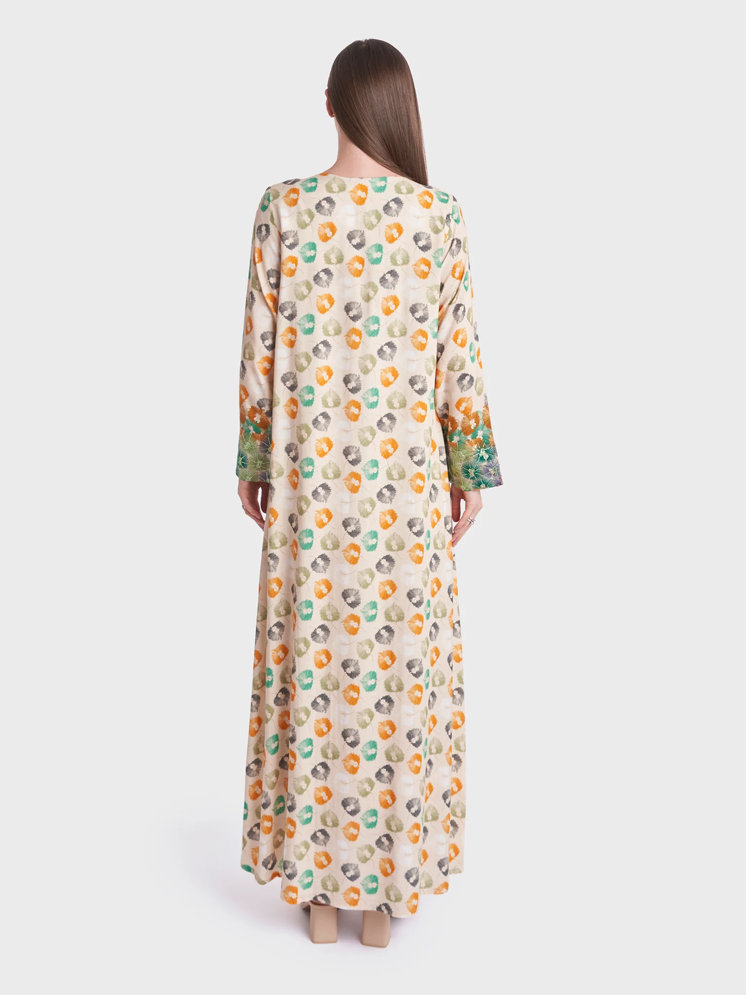 Floral Print Rayon Mukhawar Jalabiya (VG2760) - Image 4