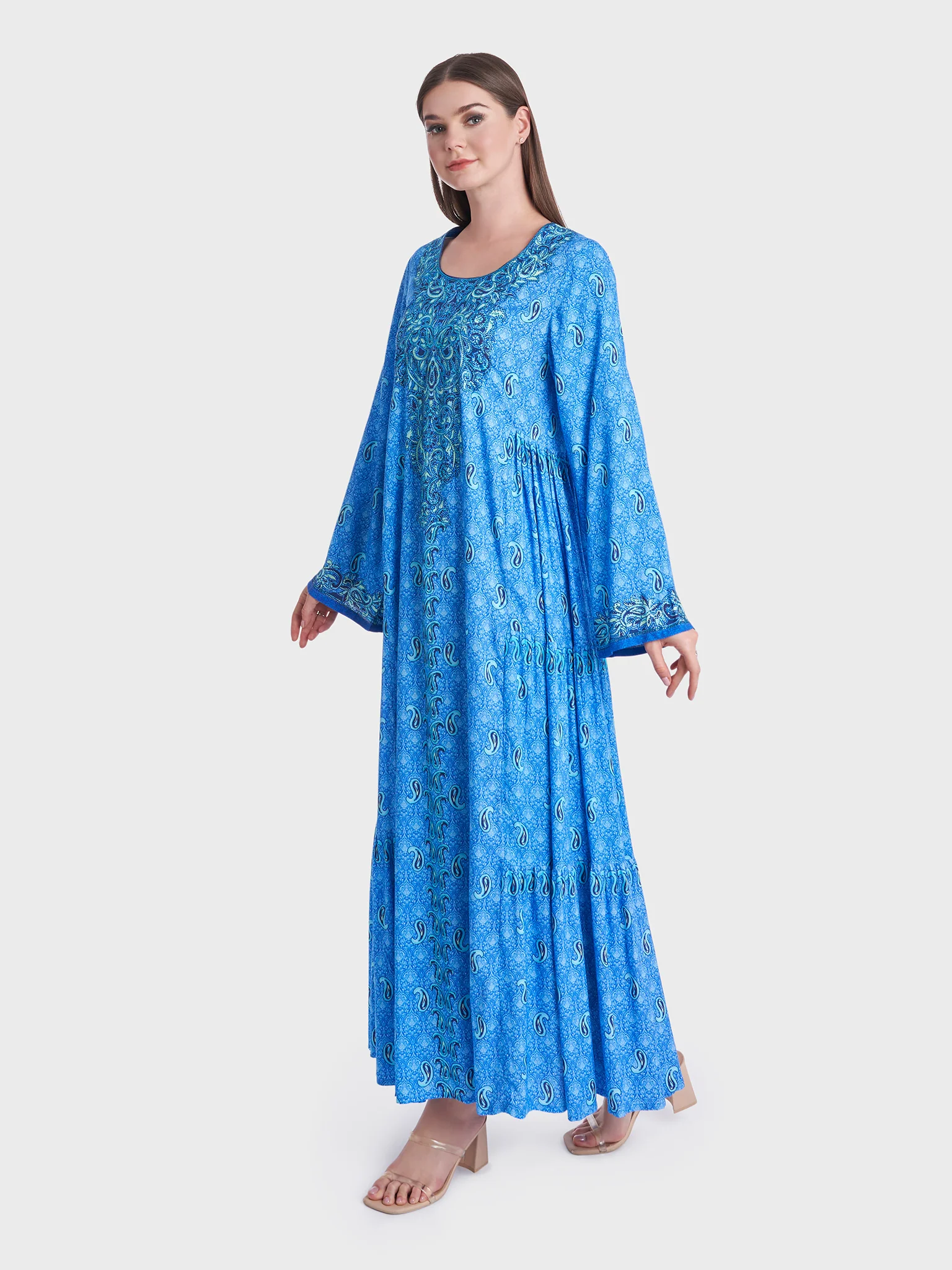 Decoritive Pattern Print Jalabiya (VDK299) - Image 3