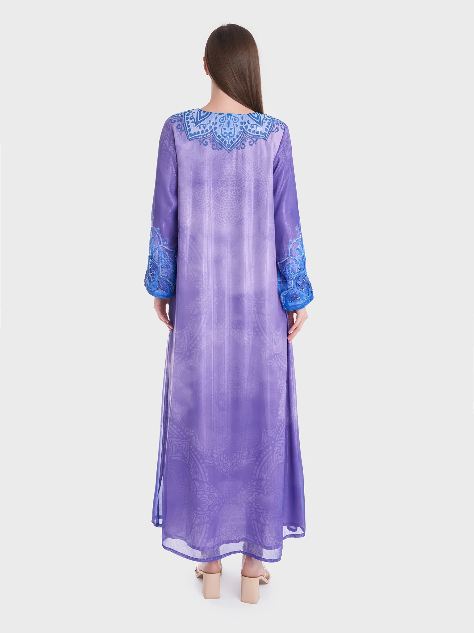 Purple Digital Printed Jalabiya (VDU744) - Image 4