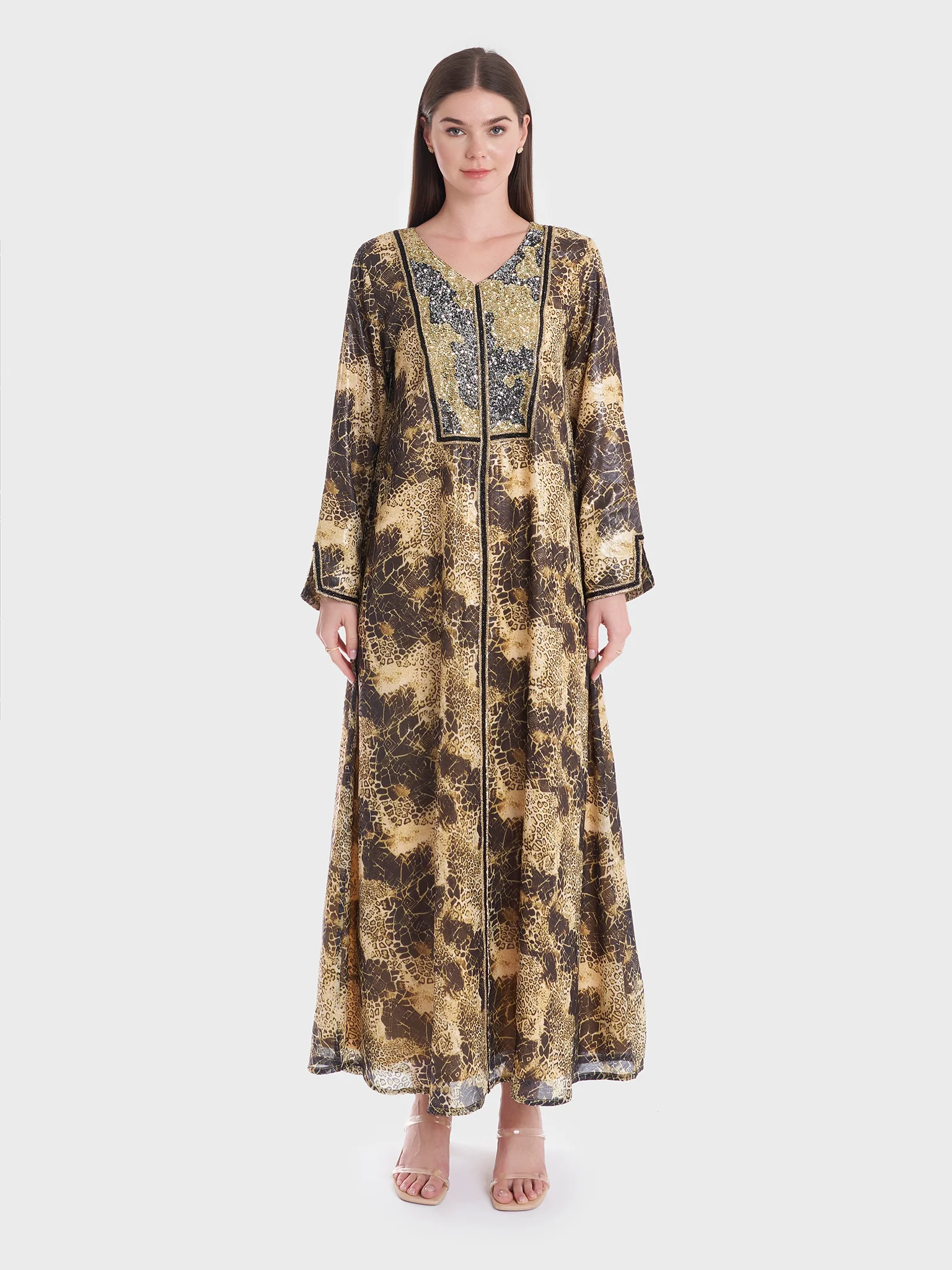 Animal Printed Jalabiya (VG2303) - Image 2