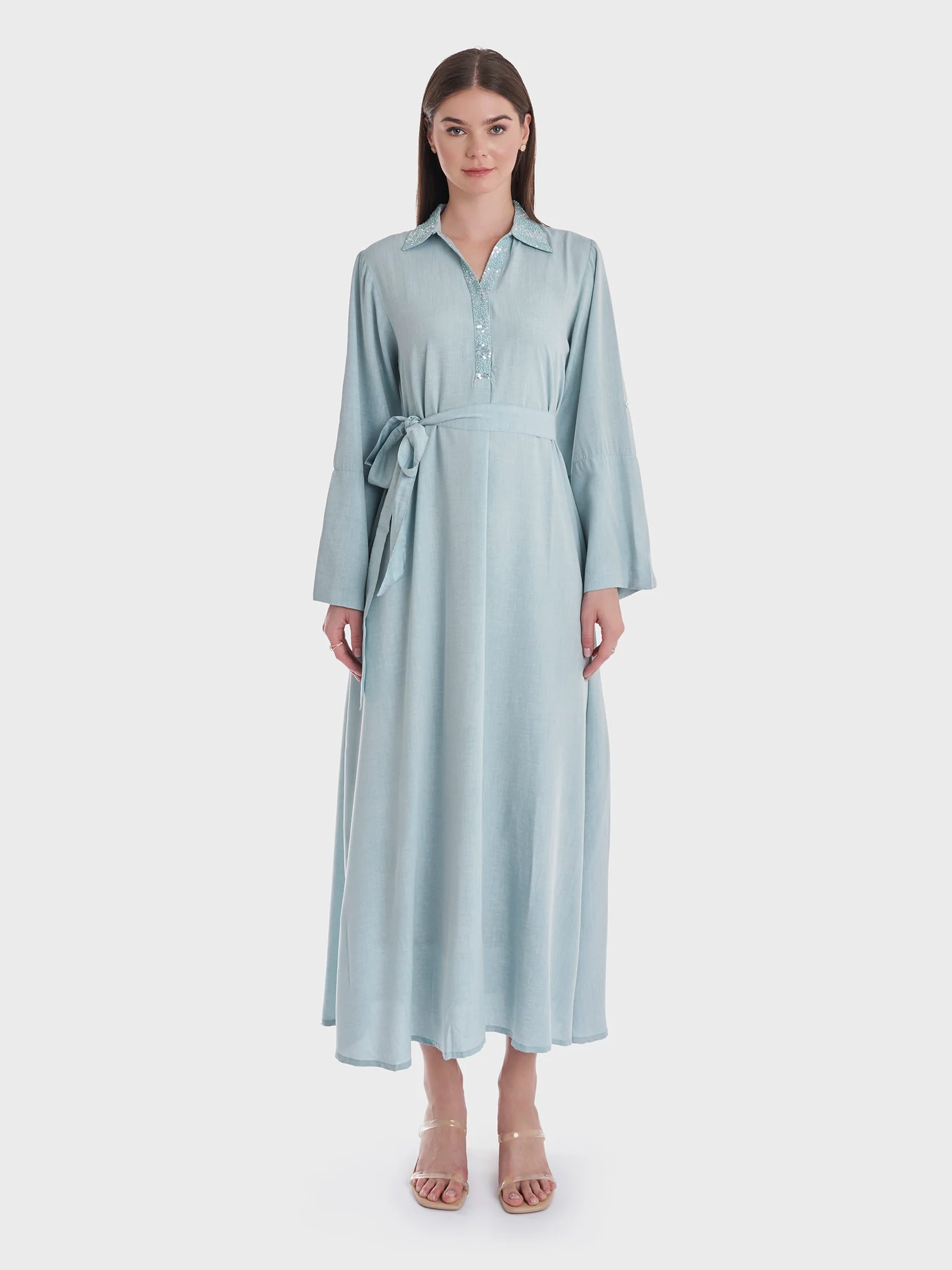 Solid Handwork Shirt Dress (KL004) - Image 2