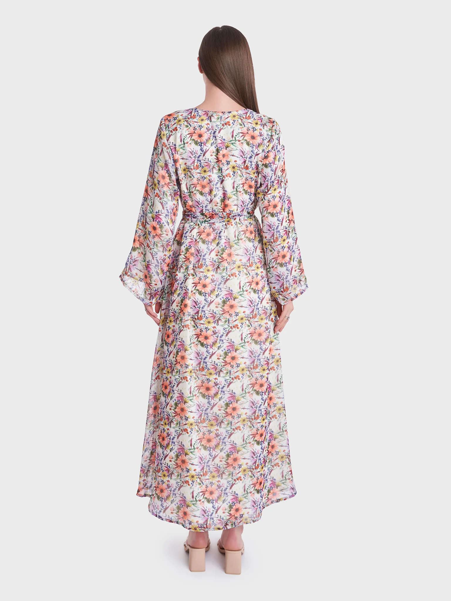 Fantacy Flower Print Long Dress (KL040) - Image 4