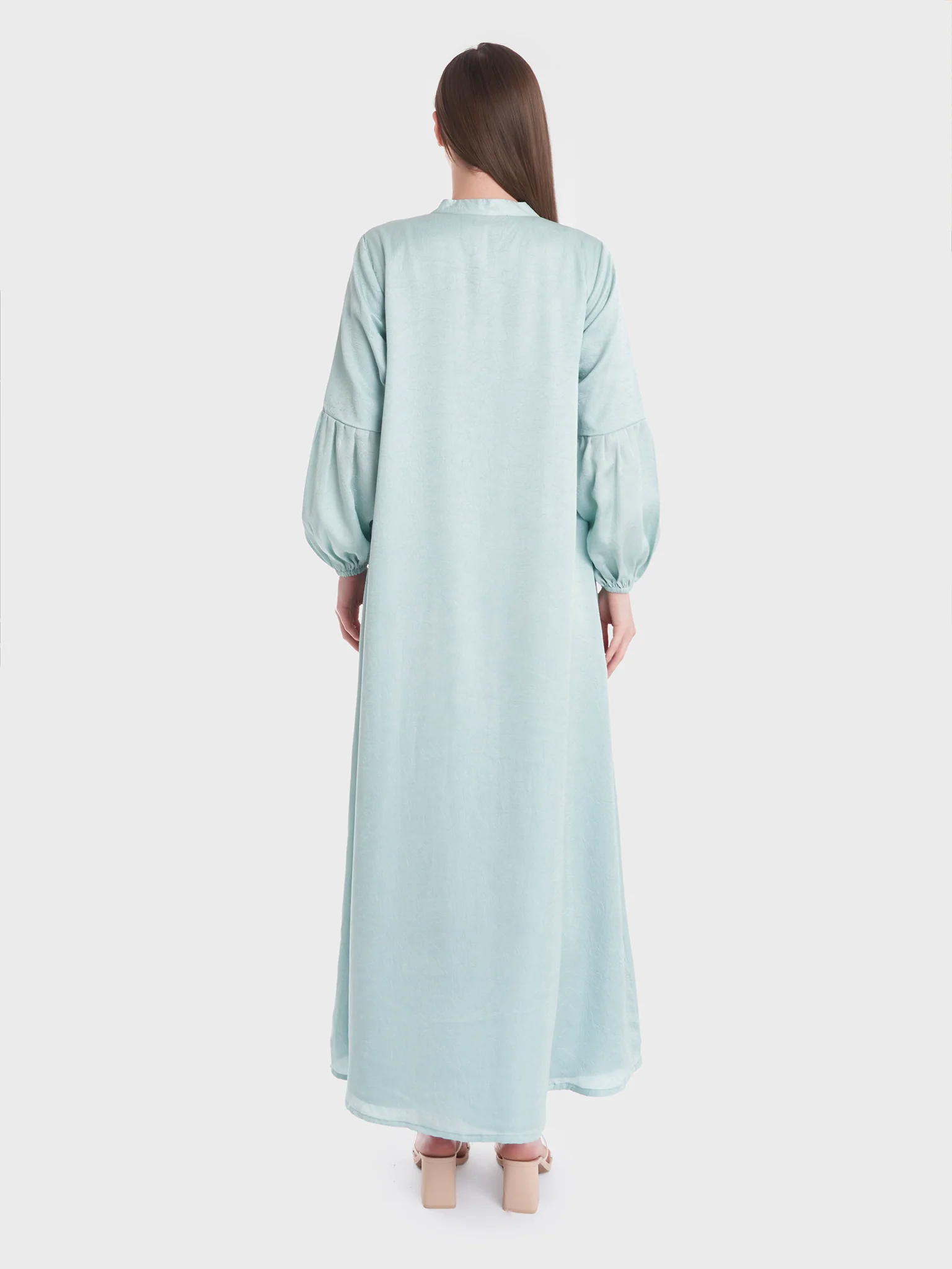 Mint Green Dress with Stonework (VDP230) - Image 4