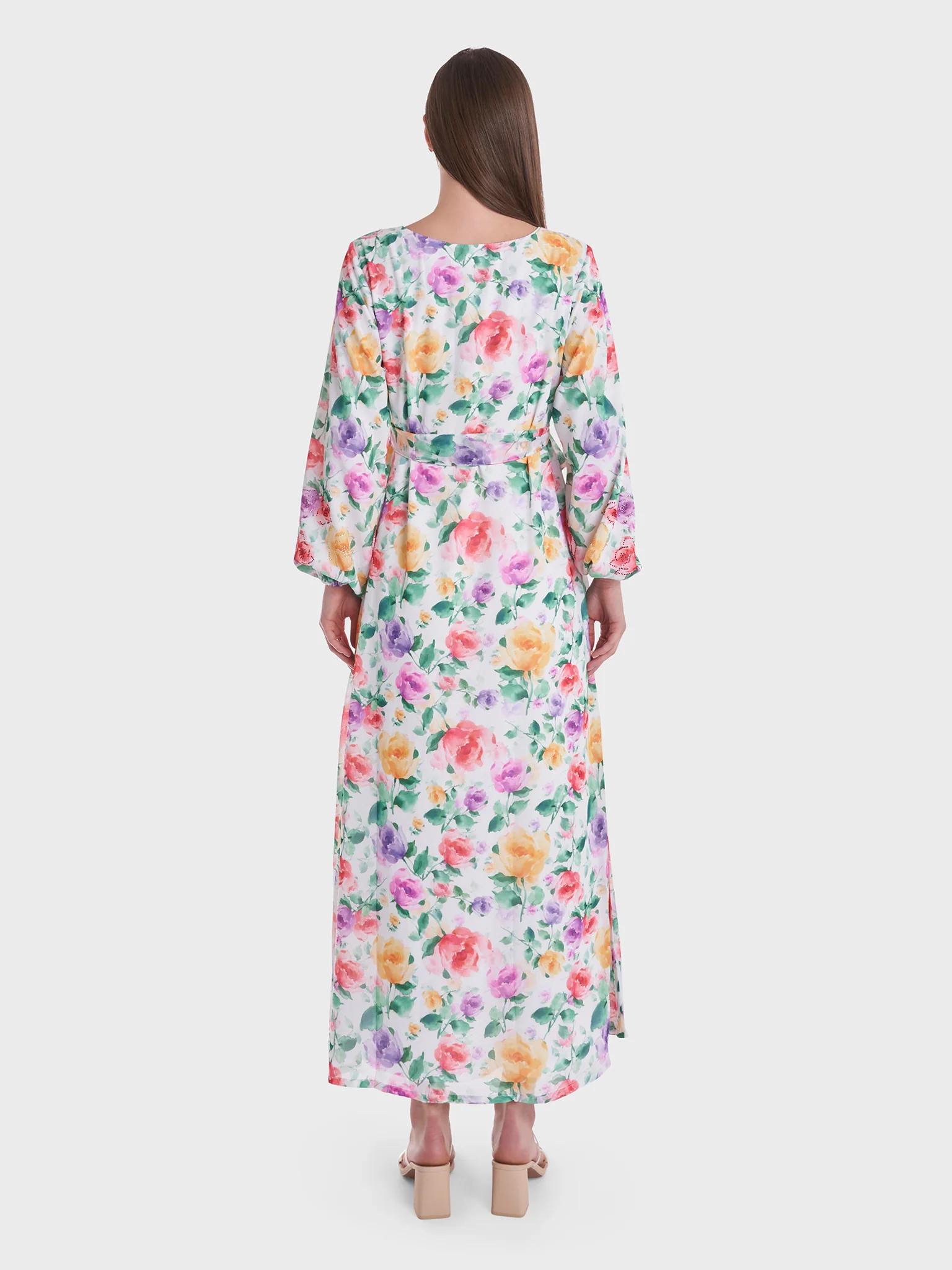 Georgette Floral Digital Print Dress (VNT988) - Image 4