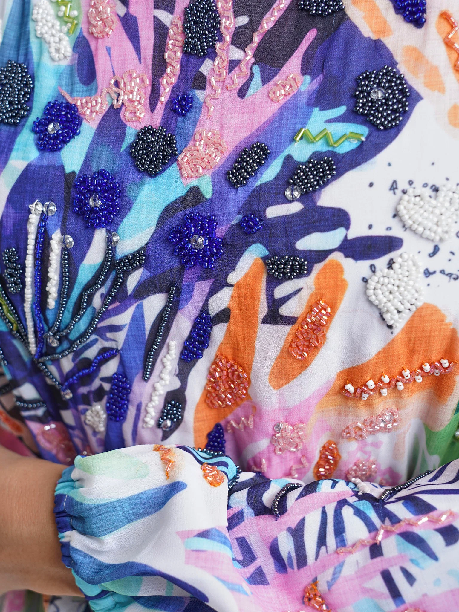 Multicolour Georgette Floral Print Dress (VW215) - Image 5