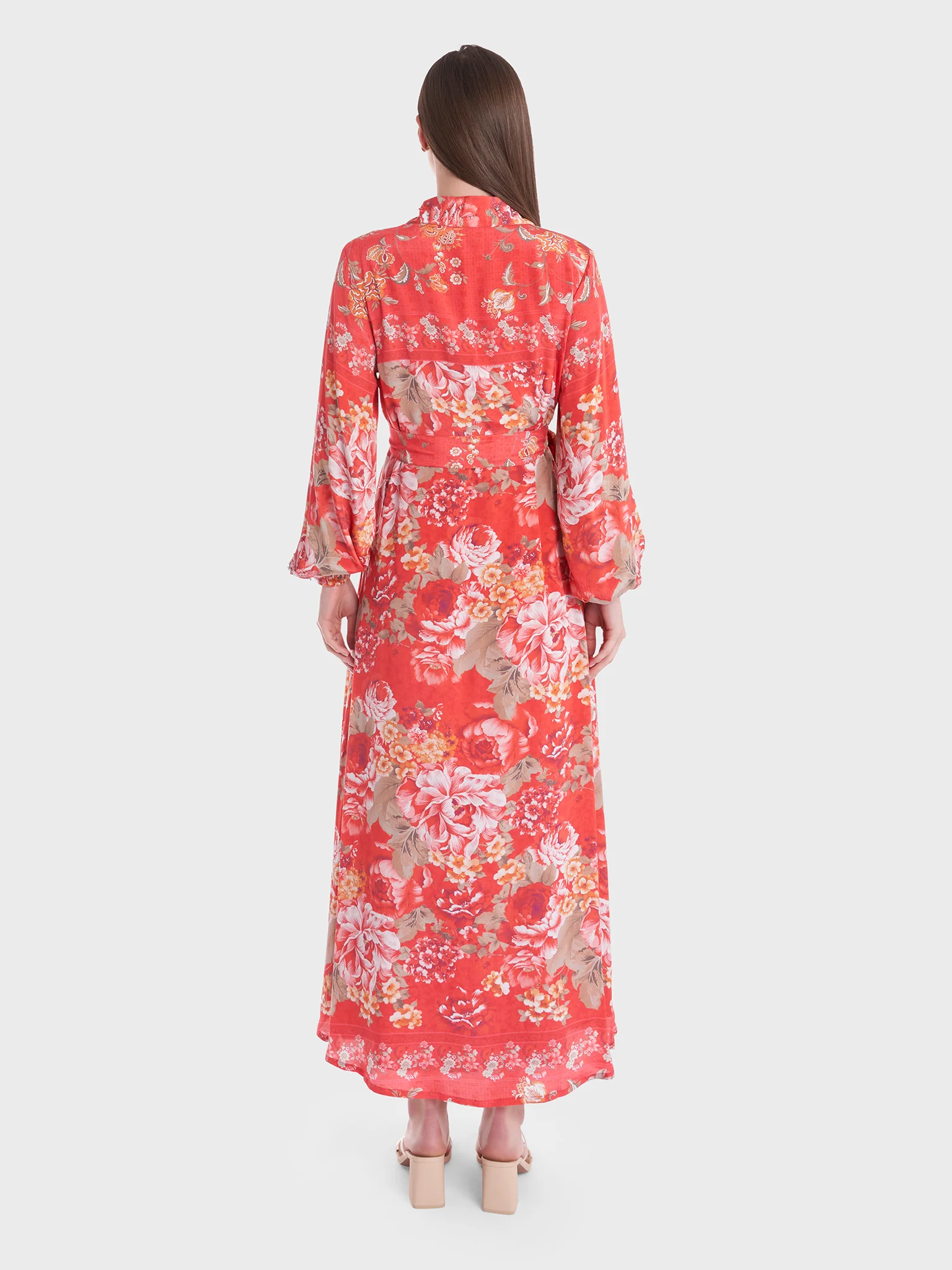 Shirt Style Modest Dress with Collar (KL031) - Image 3