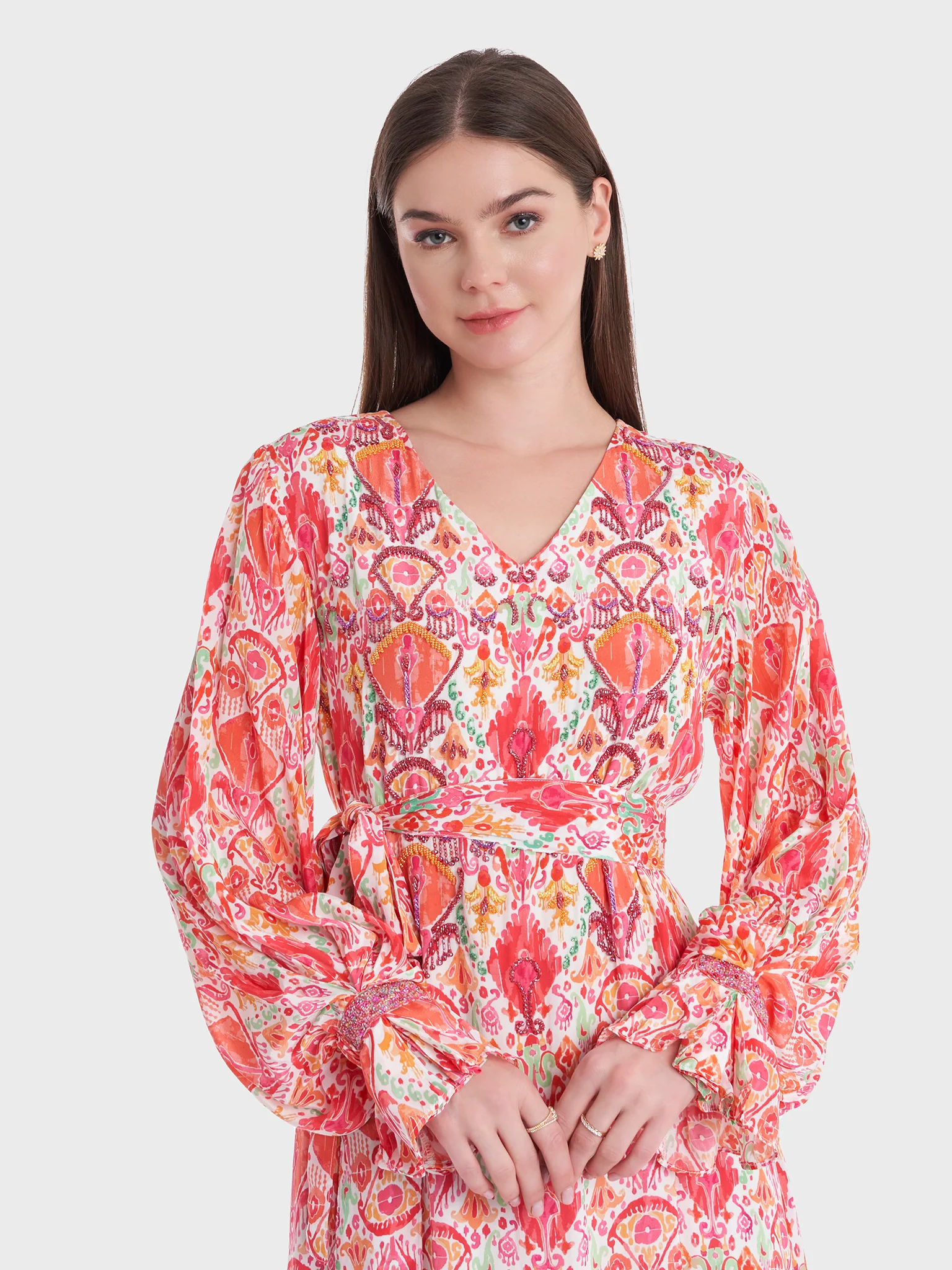 Abstract Printed Modest Dress (VDP242)