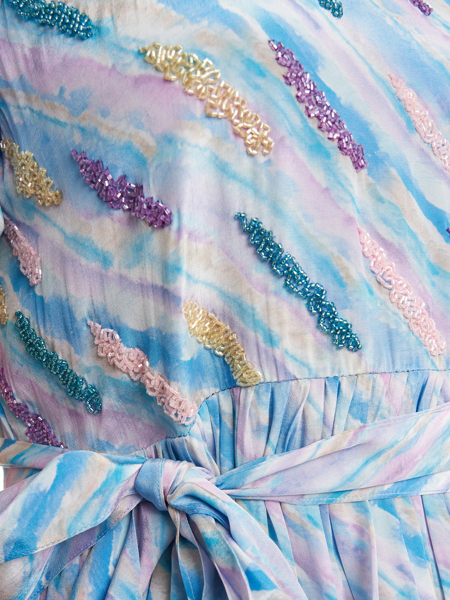 Watercolor Elastic Shoulder Dress (VNT259) - Image 5