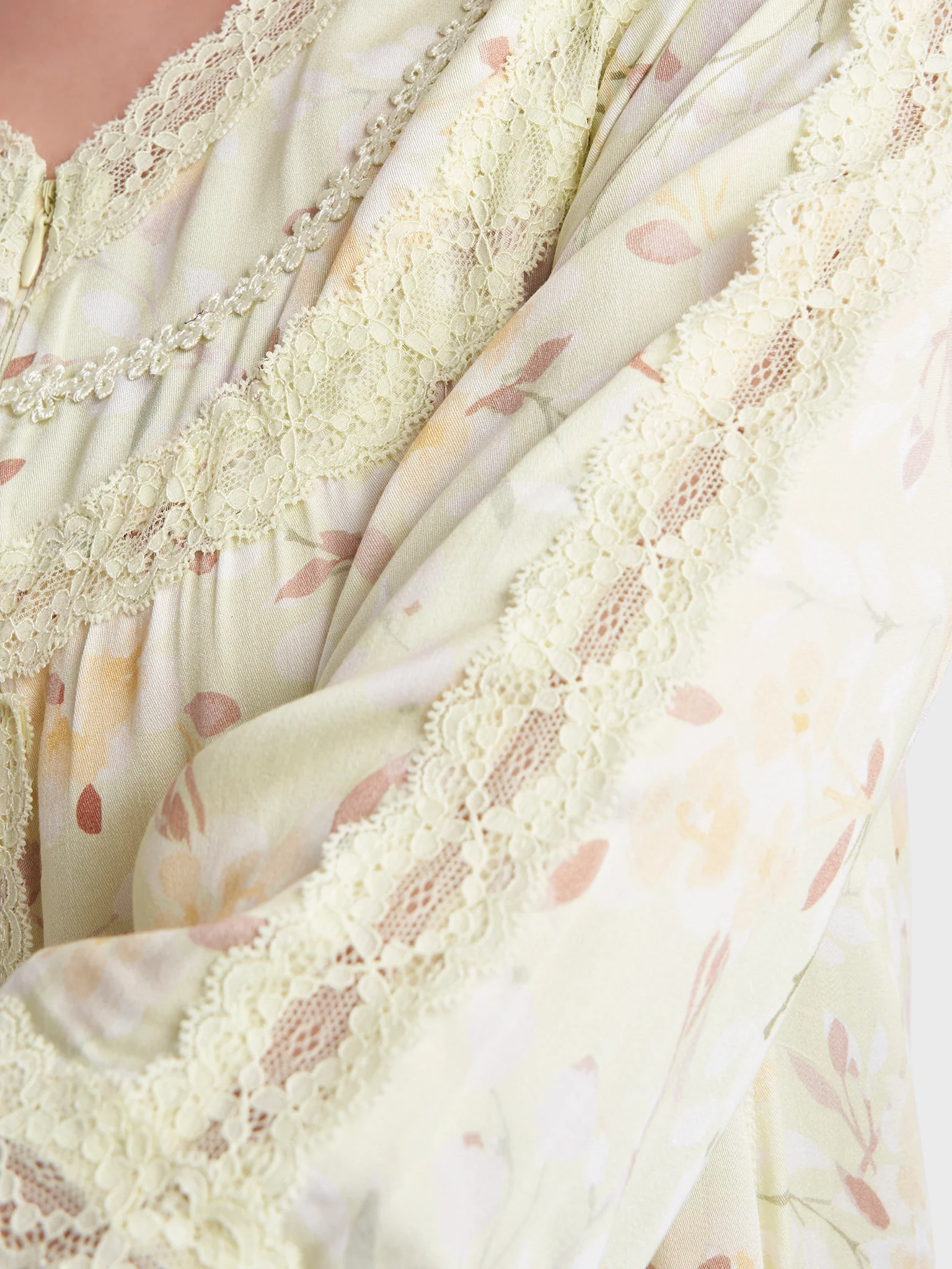 Floral Print Long Nigtwear Dress (CNH425) - Image 5