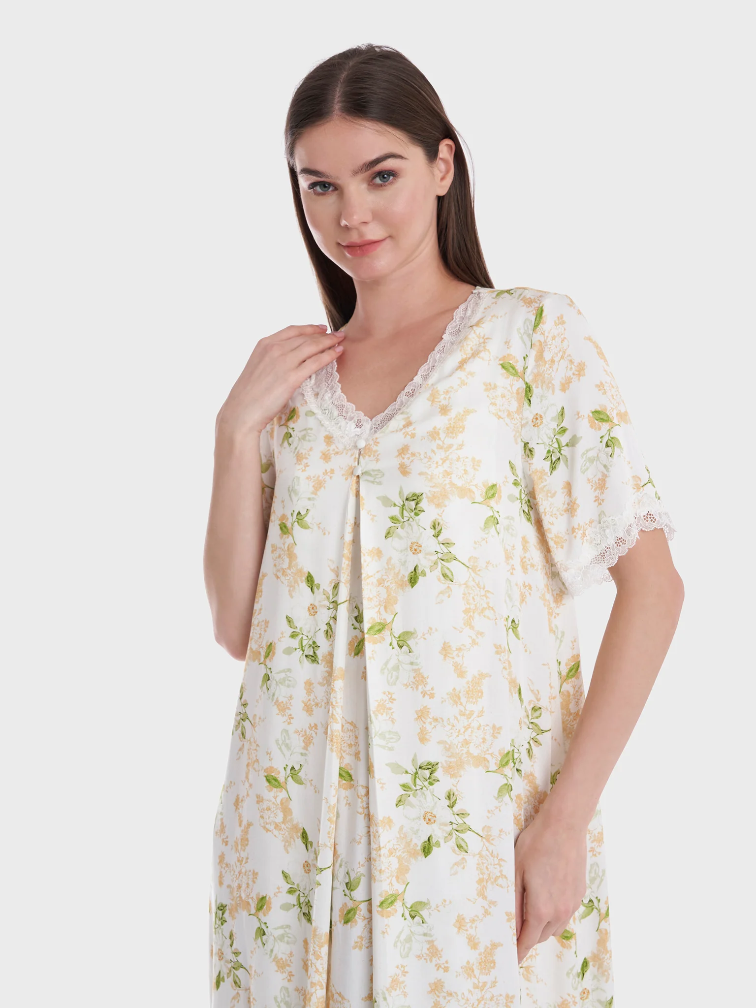 Floral Print Nightwear Dress (CNH288)