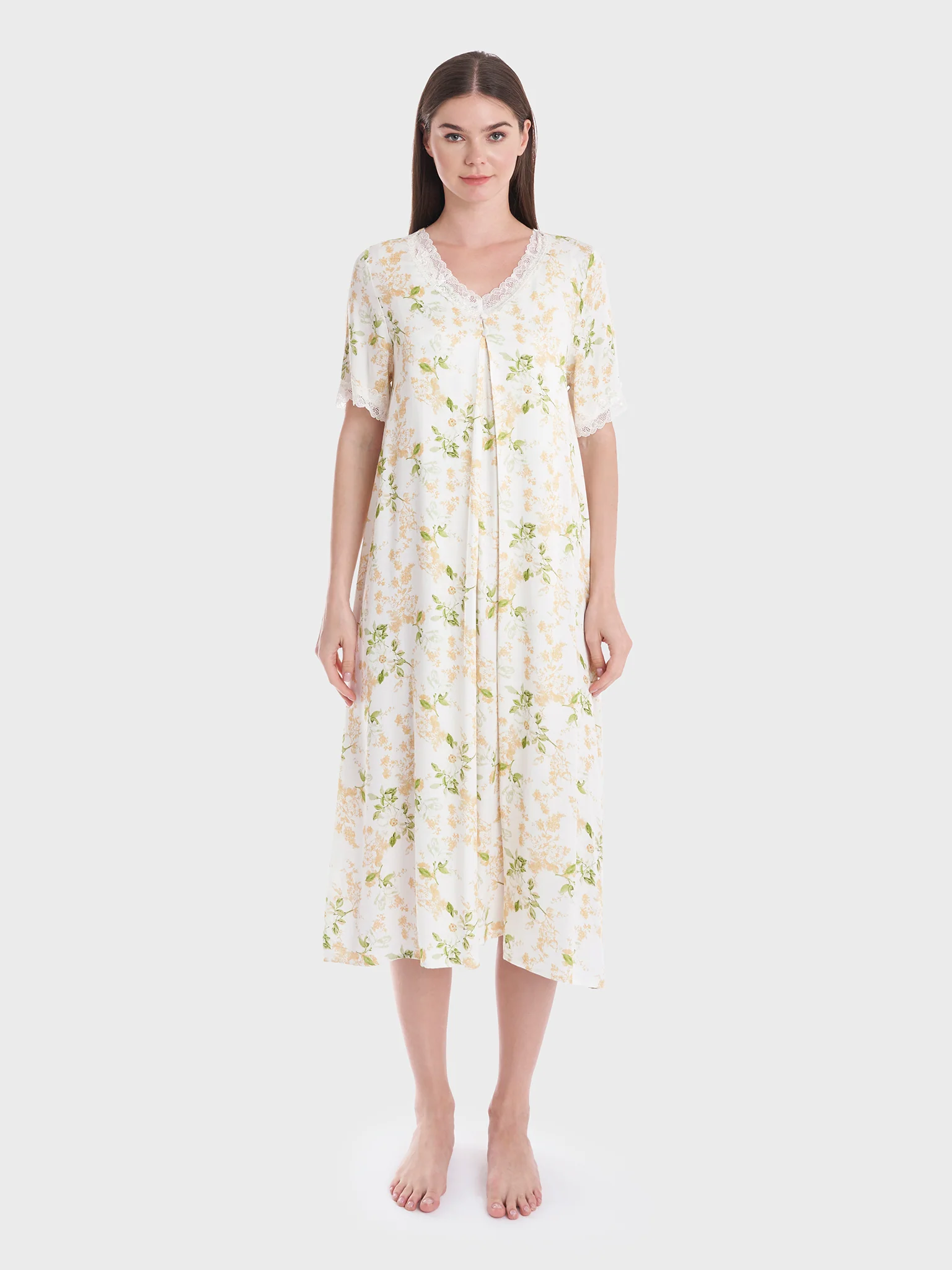 Floral Print Nightwear Dress (CNH288) - Image 2