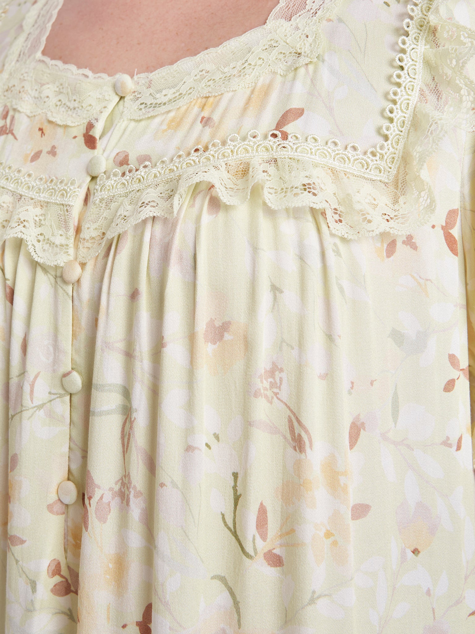 Viscose Flower Print Mini Nightwear Dress (CNH337) - Image 5
