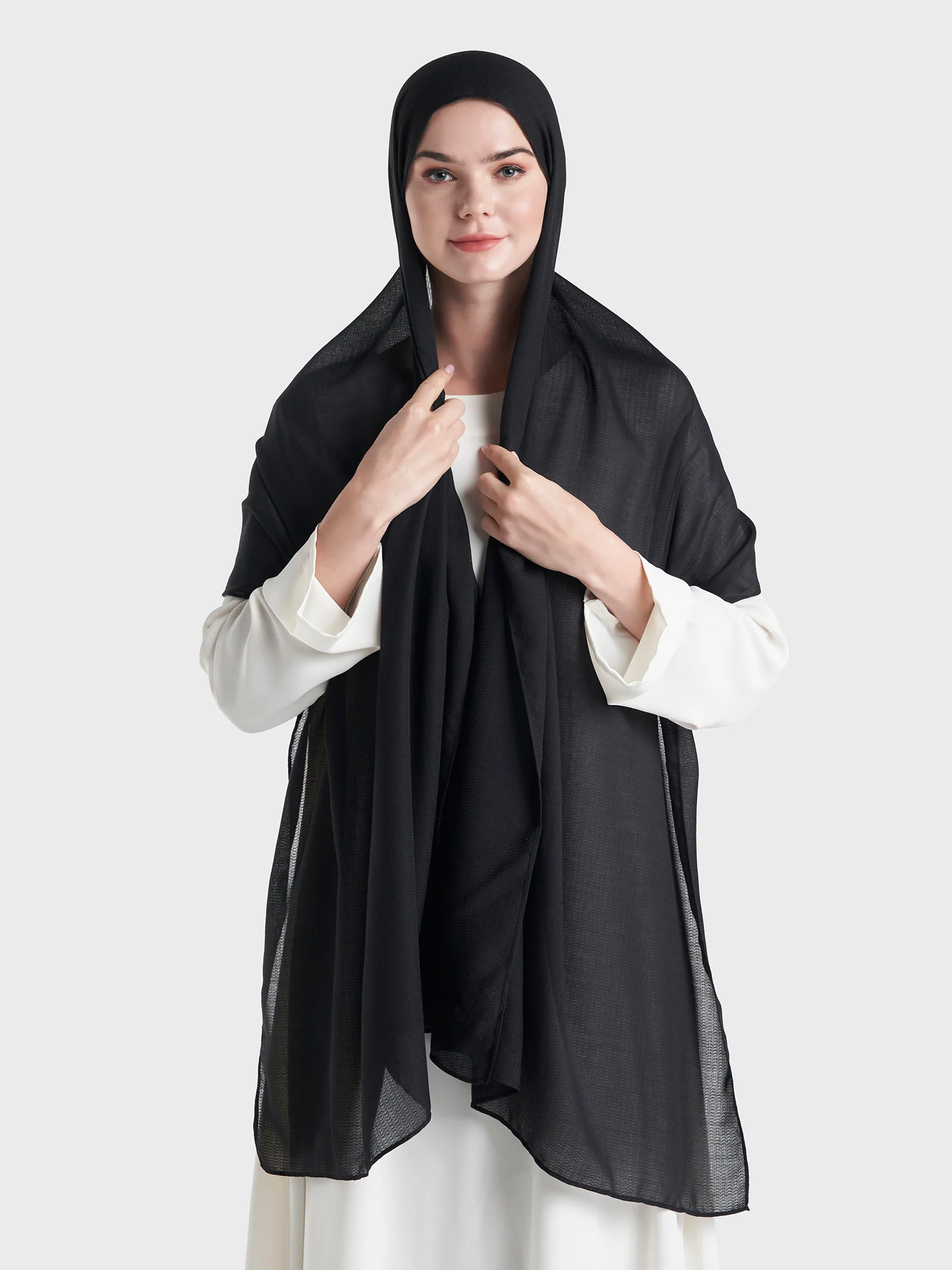 Jacquard Cotton Hijab (KP18158L) - Image 2