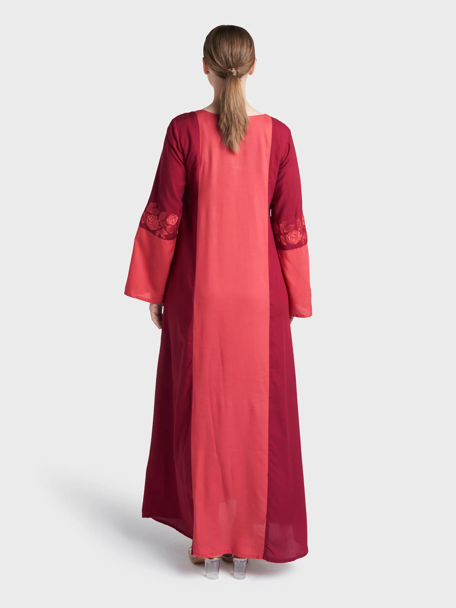 Maroon Colour Embroidery Rayon Jalabiya (VW482) - Image 4