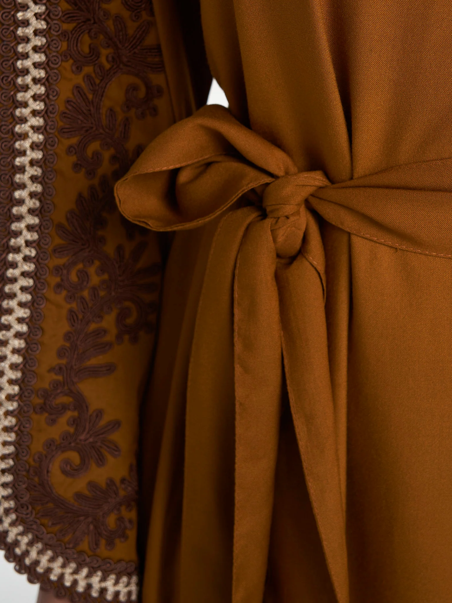 Brown Colour Embroidery Rayon Jalabiya (VW510) - Image 6