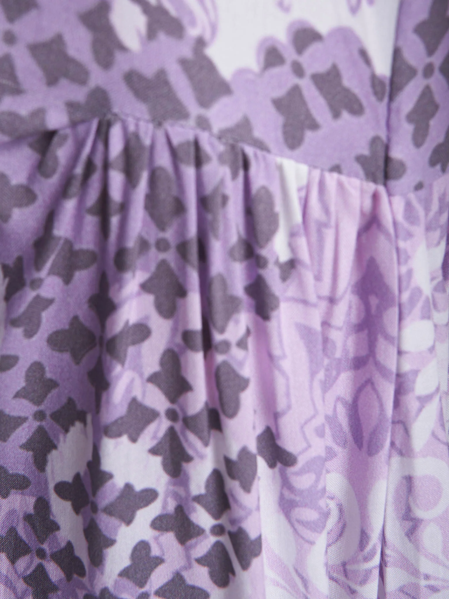 Lavender Colour Stone Work Rayon Motif Printed Jalabiya (VDC105) - Image 6