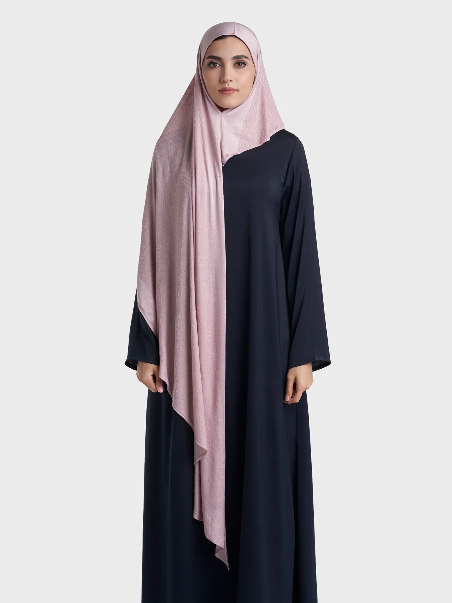 Moroccan Tile Jacquard Self Print Ready to Wear Jersey Hijab (SRKP22130L) - Image 27