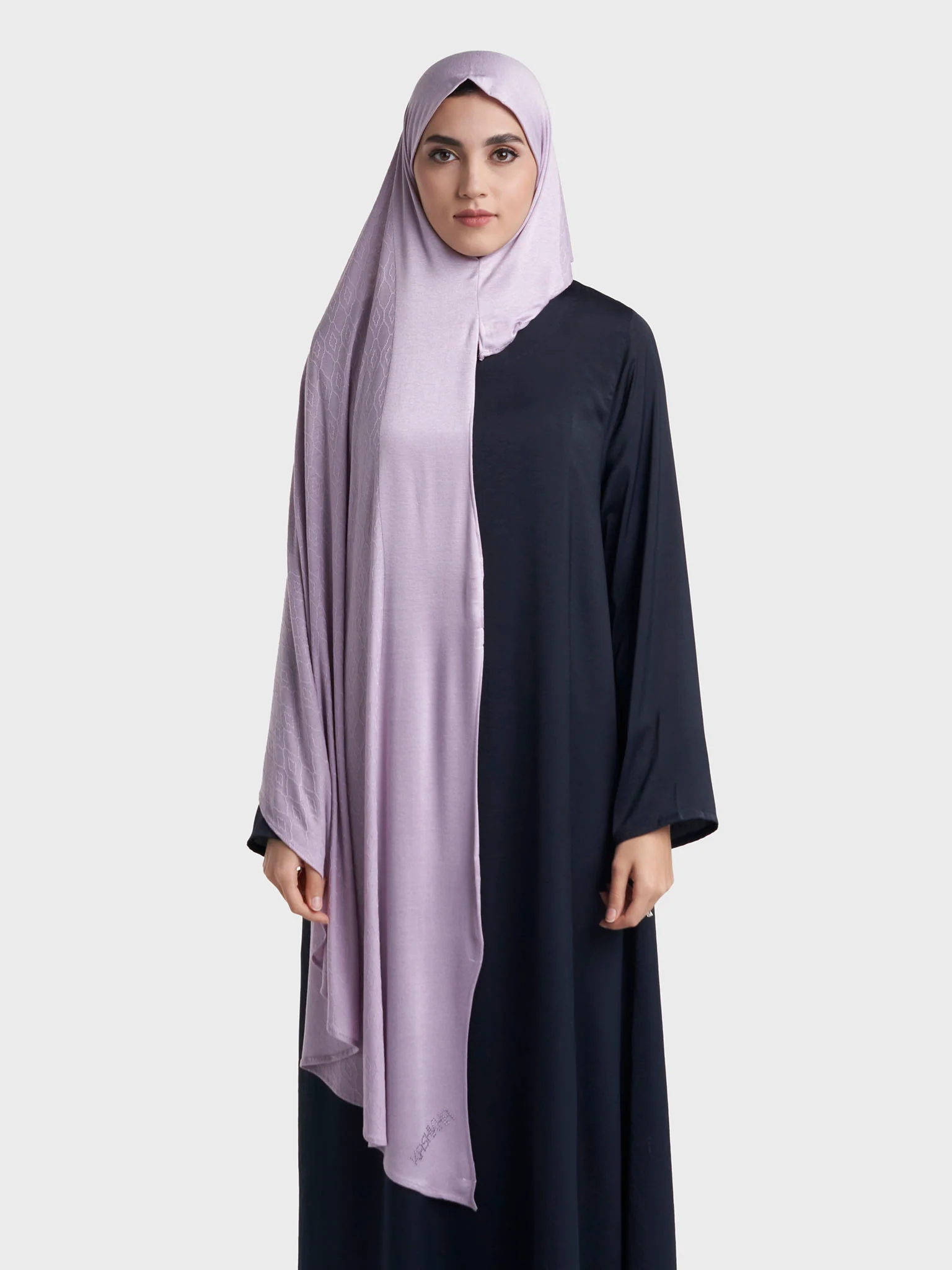 Moroccan Tile Jacquard Self Print Ready to Wear Jersey Hijab (SRKP22130L) - Image 34