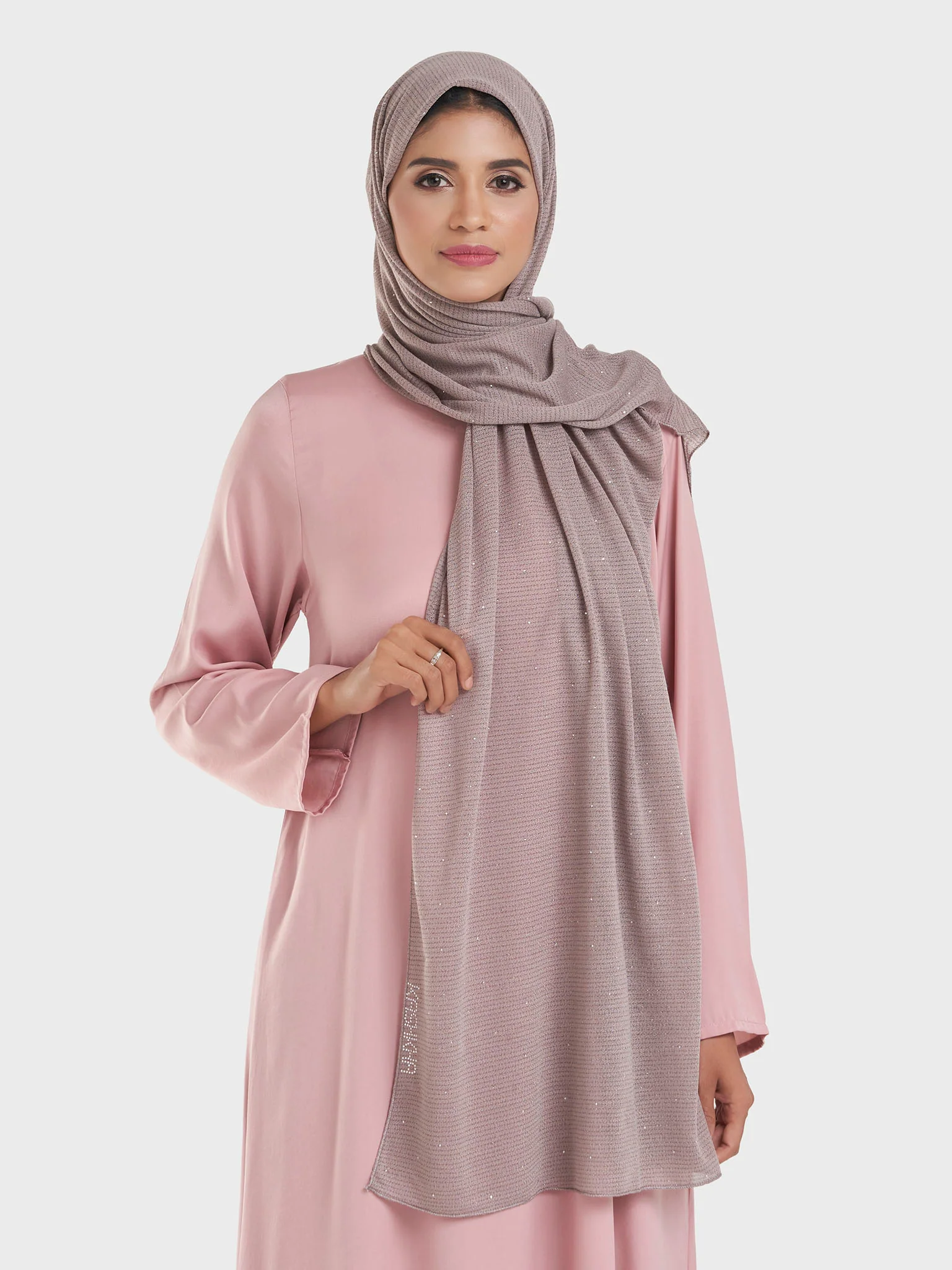 Lurex Jersey Hijab with All Over Stones (SRKP14380L) - Image 11