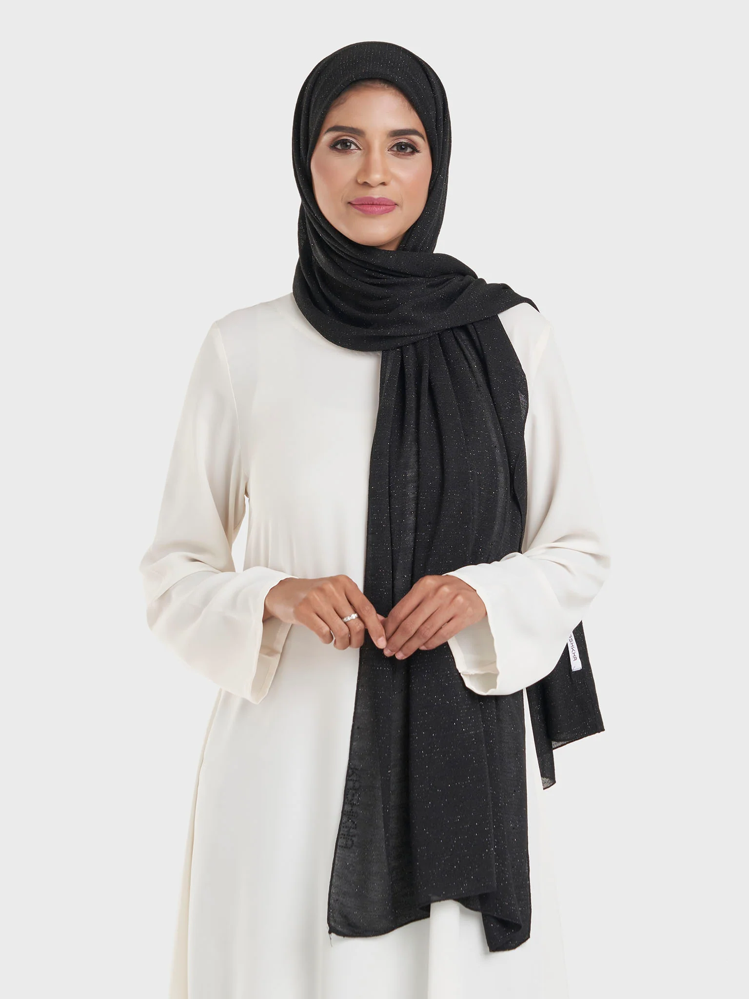 Lurex Jersey Hijab with All Over Stones (SRKP14380L) - Image 5