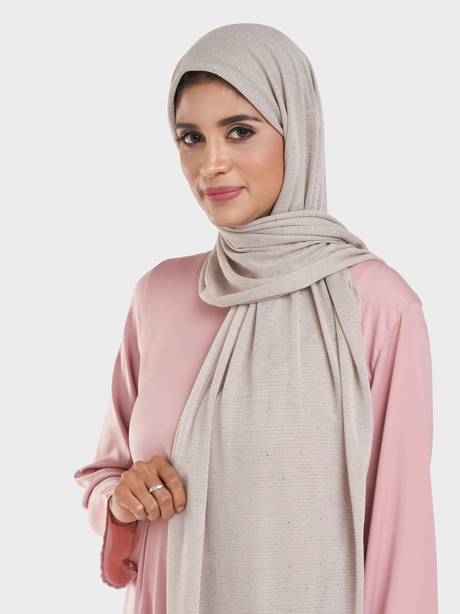 Lurex Jersey Hijab with All Over Stones (SRKP14380L) - Image 7
