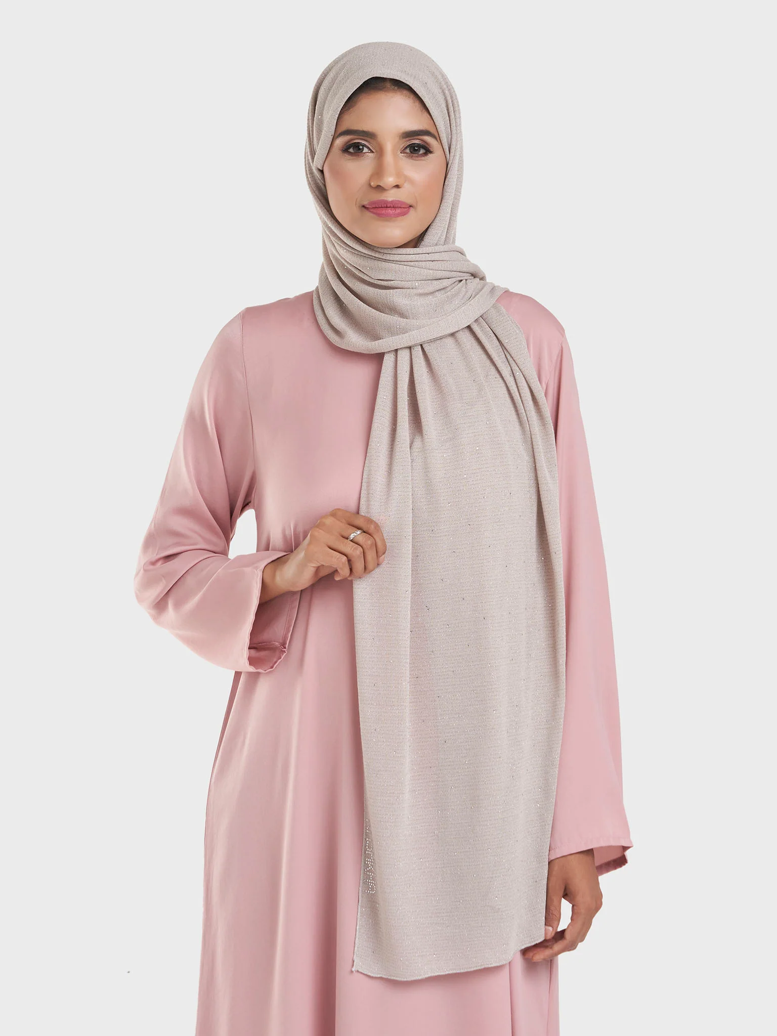 Lurex Jersey Hijab with All Over Stones (SRKP14380L) - Image 8