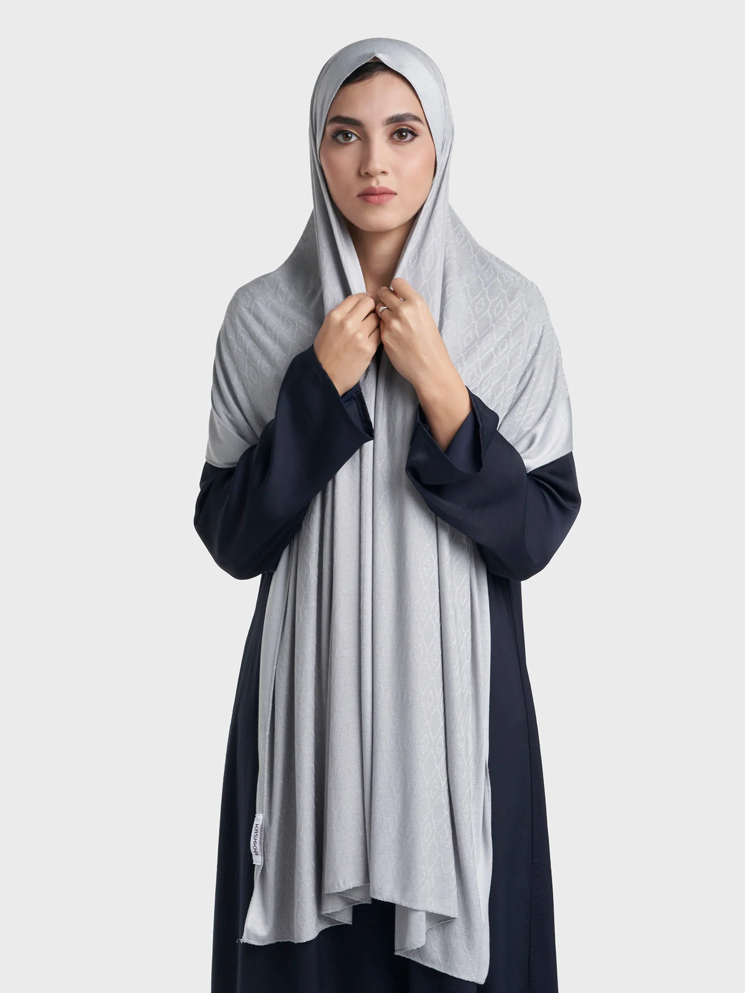 Moroccan Tile Jacquard Self Print Jersey Hijab (SRKP21800) - Image 25