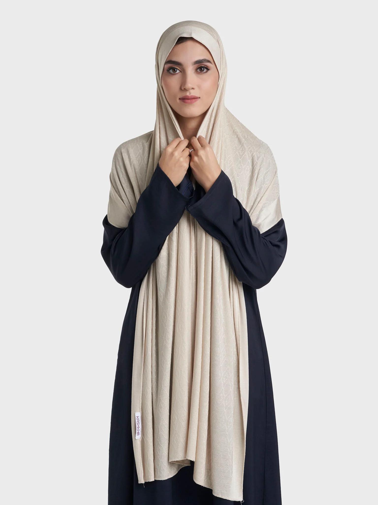 Moroccan Tile Jacquard Self Print Jersey Hijab (SRKP21800) - Image 29