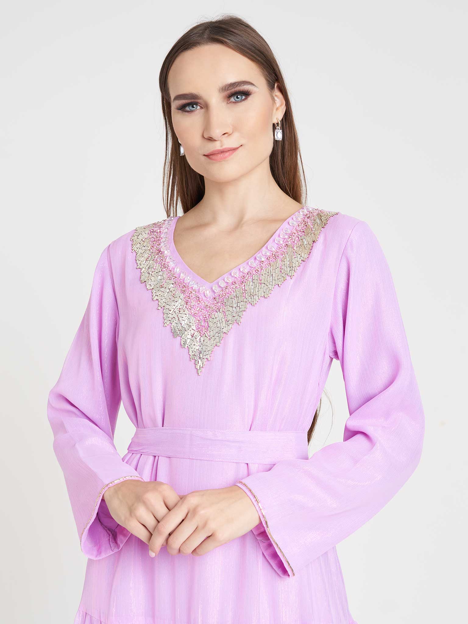Shimmer Dress with Handwork - Image 10