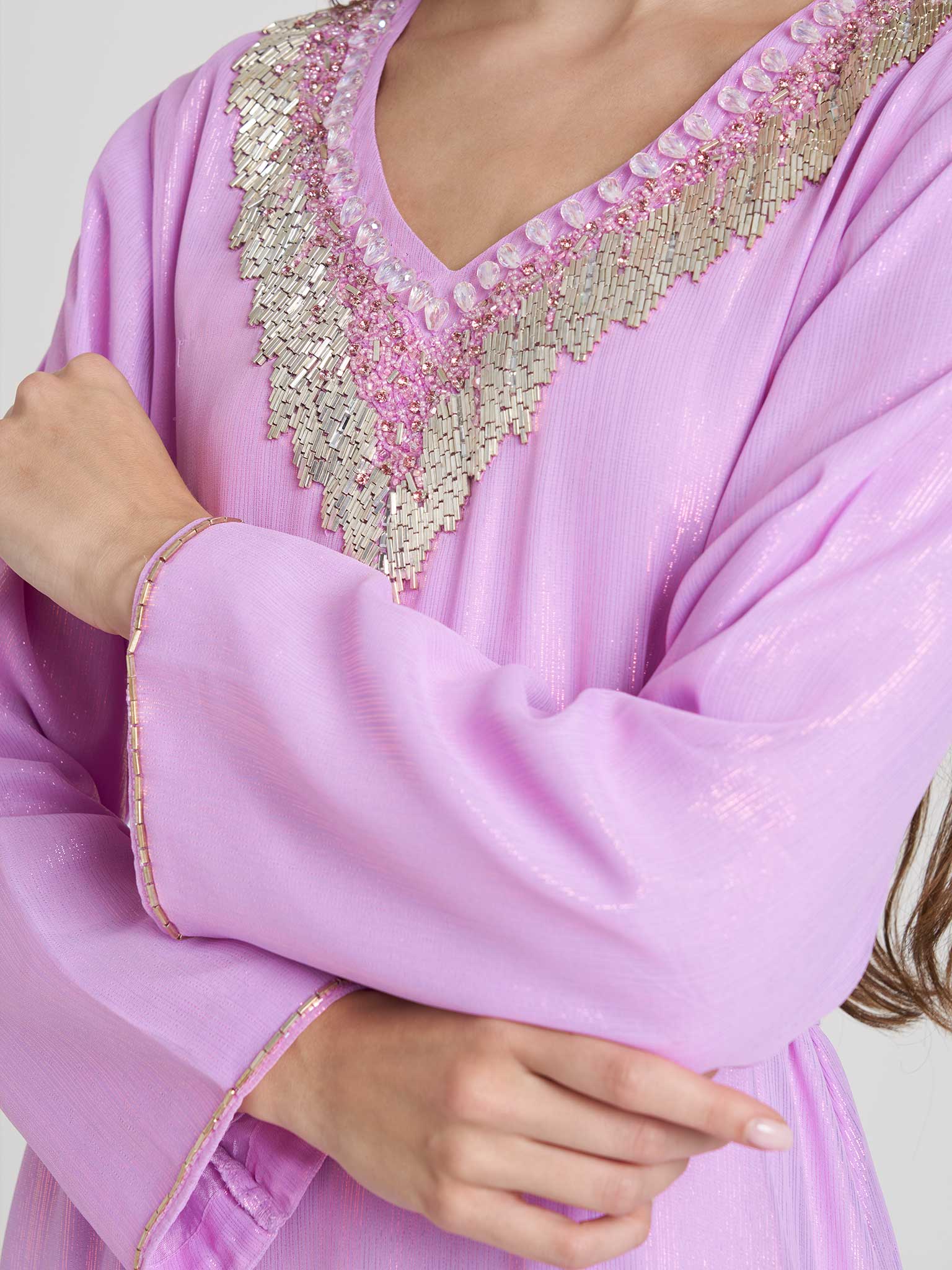 Shimmer Dress with Handwork - Image 11
