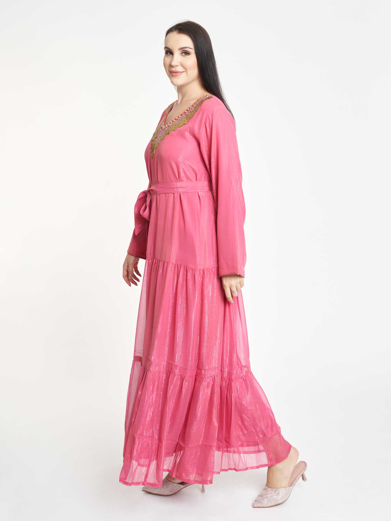 Shimmer Dress with Handwork - Image 3