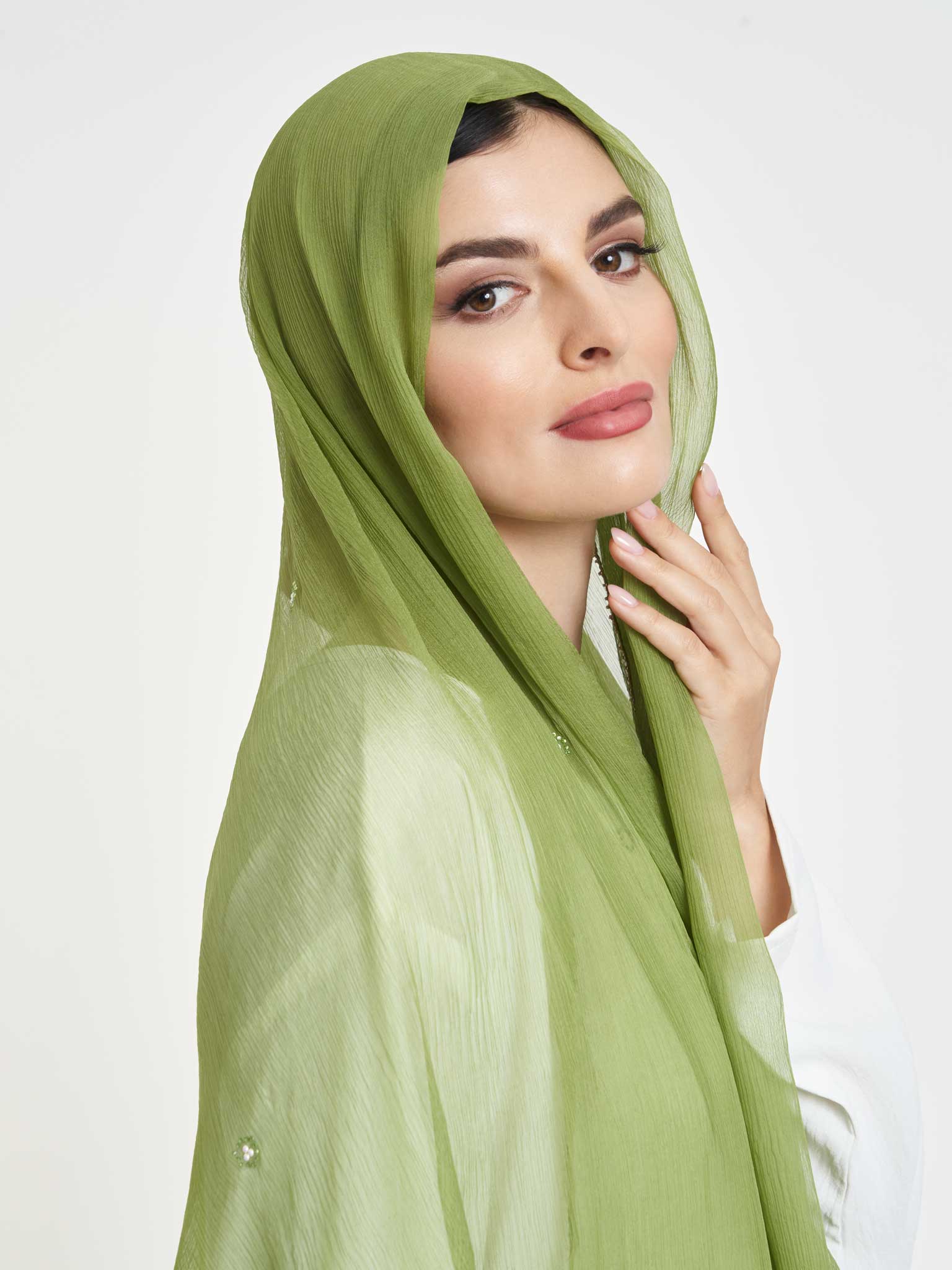 Decorative Edge Big Width Chiffon Hijab - Image 12