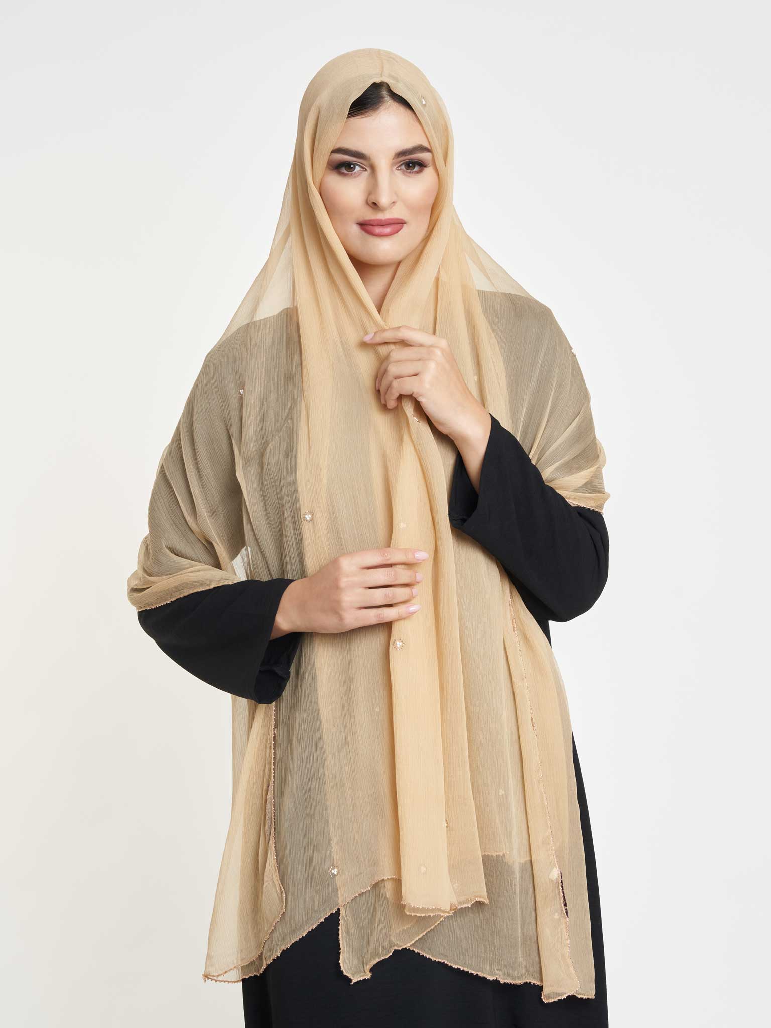 Decorative Edge Big Width Chiffon Hijab - Image 16