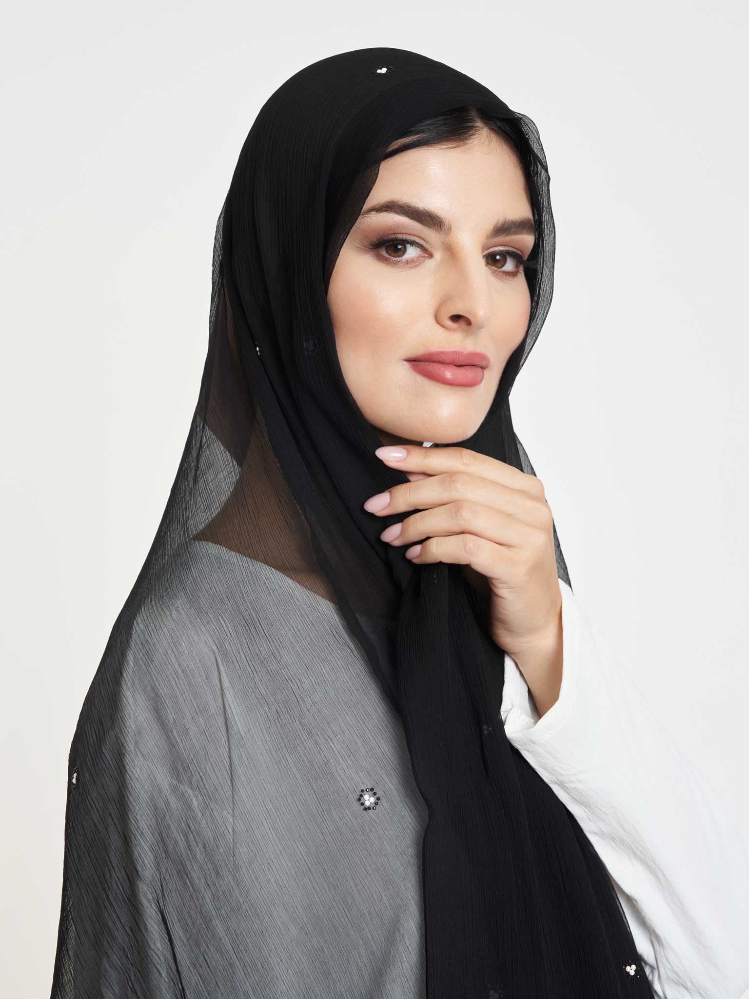 Decorative Edge Big Width Chiffon Hijab - Image 20