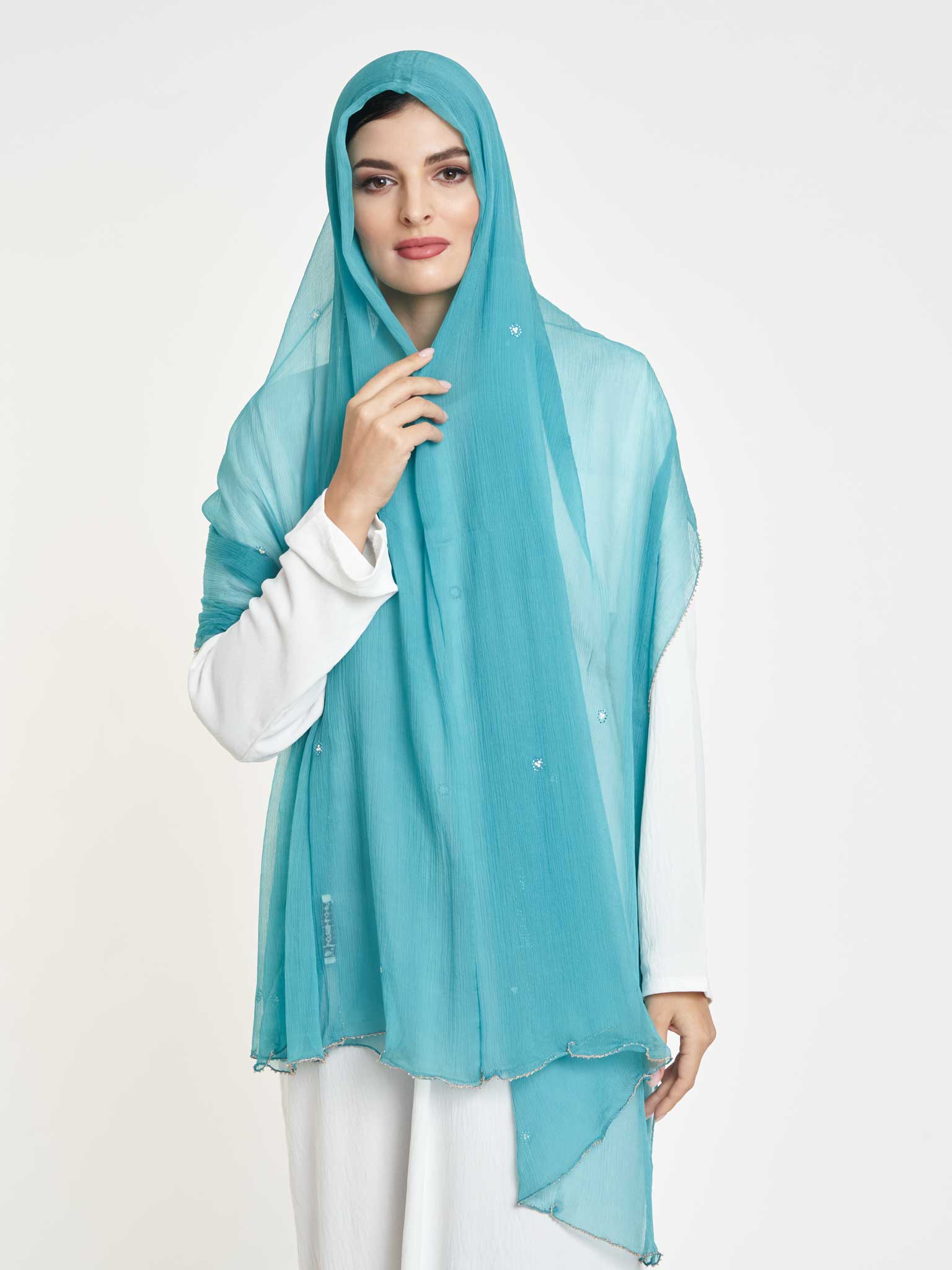 Decorative Edge Big Width Chiffon Hijab - Image 22