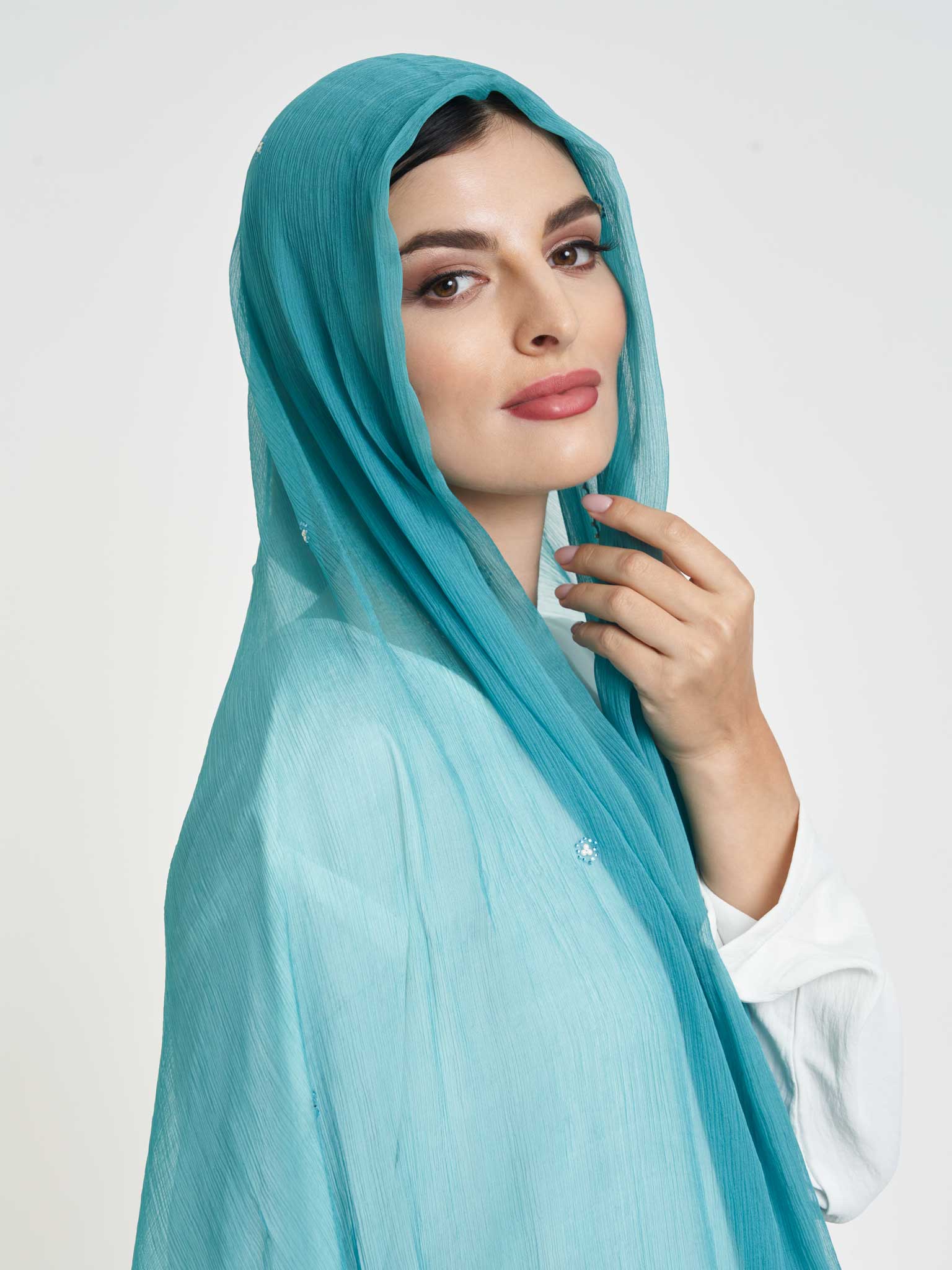 Decorative Edge Big Width Chiffon Hijab - Image 23