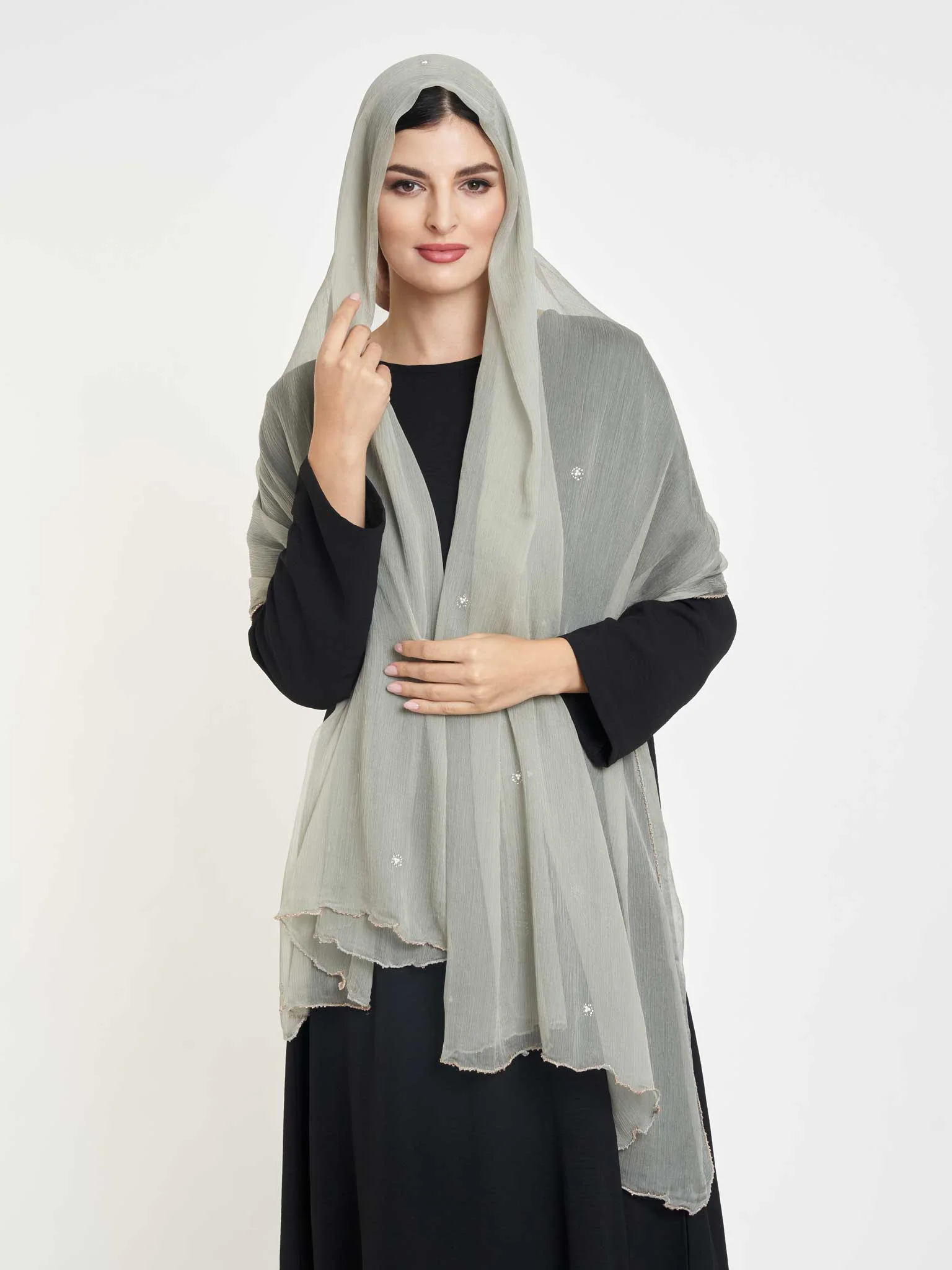 Decorative Edge Big Width Chiffon Hijab - Image 25