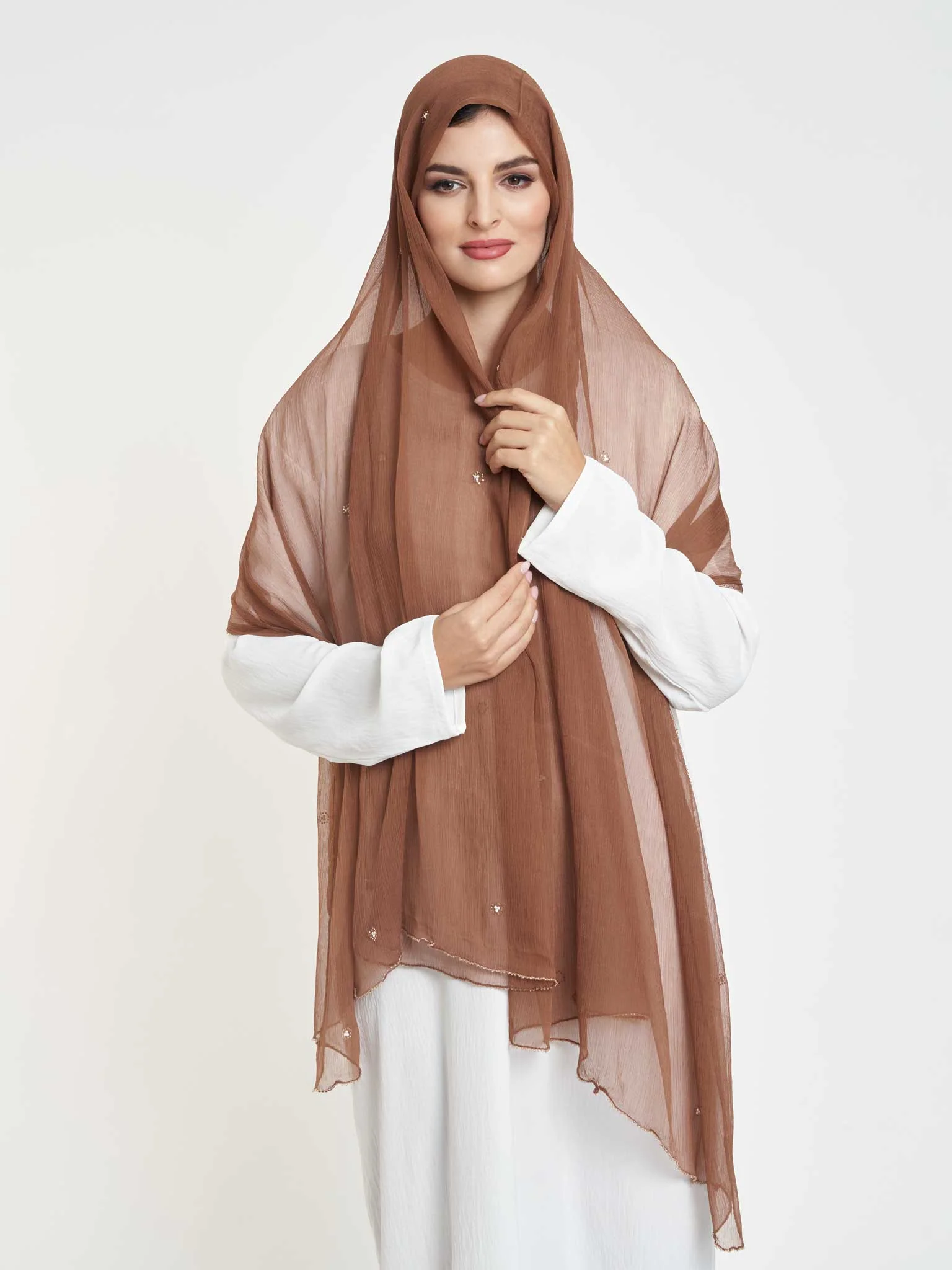 Decorative Edge Big Width Chiffon Hijab - Image 28