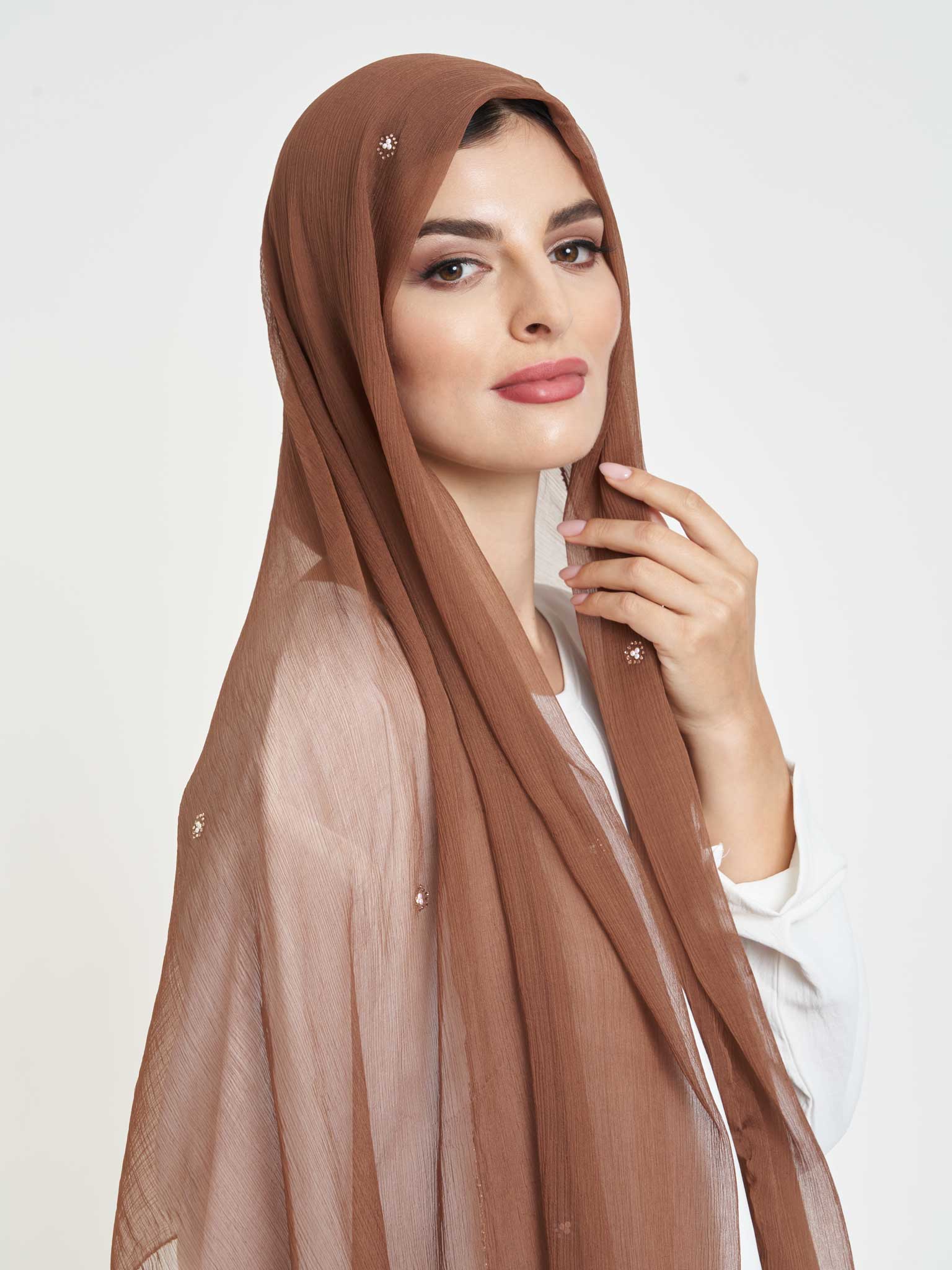 Decorative Edge Big Width Chiffon Hijab - Image 29